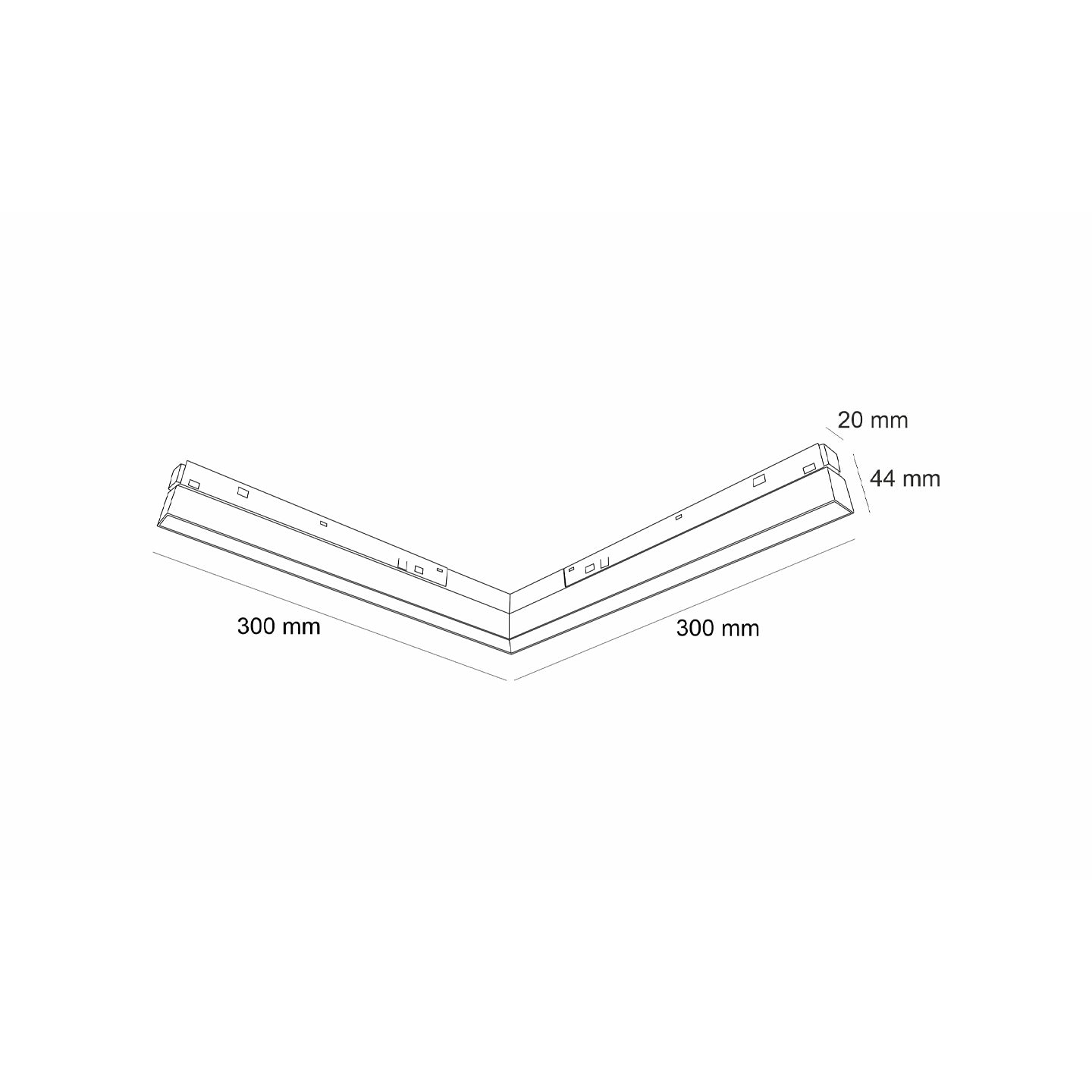 Ъглов LED модул Angle Magnet за магнитна система 23 mm