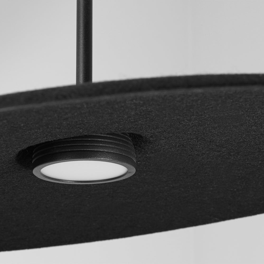 Акустична висяща LED лампа Gear | Наклонен панел | Ø500 мм
