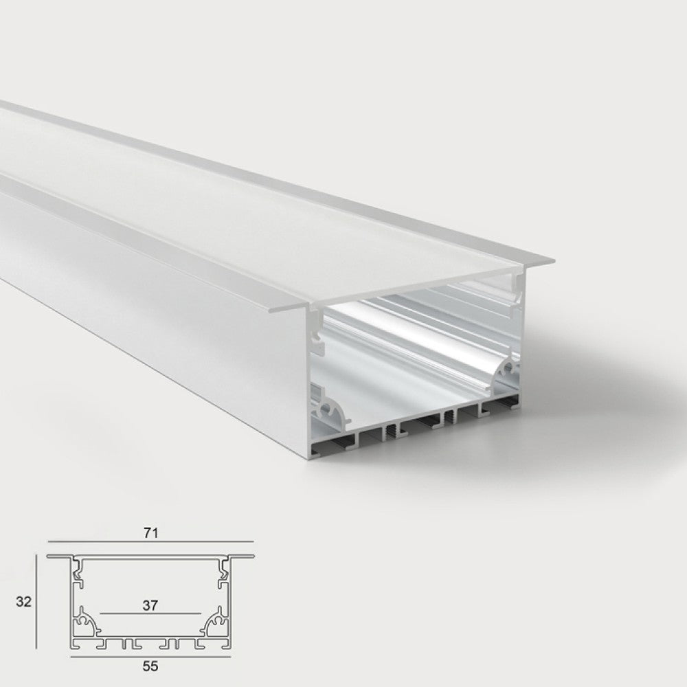 Алуминиев профил за LED лента Eco Line 71 BM | 71х32мм | 3 метра дължина