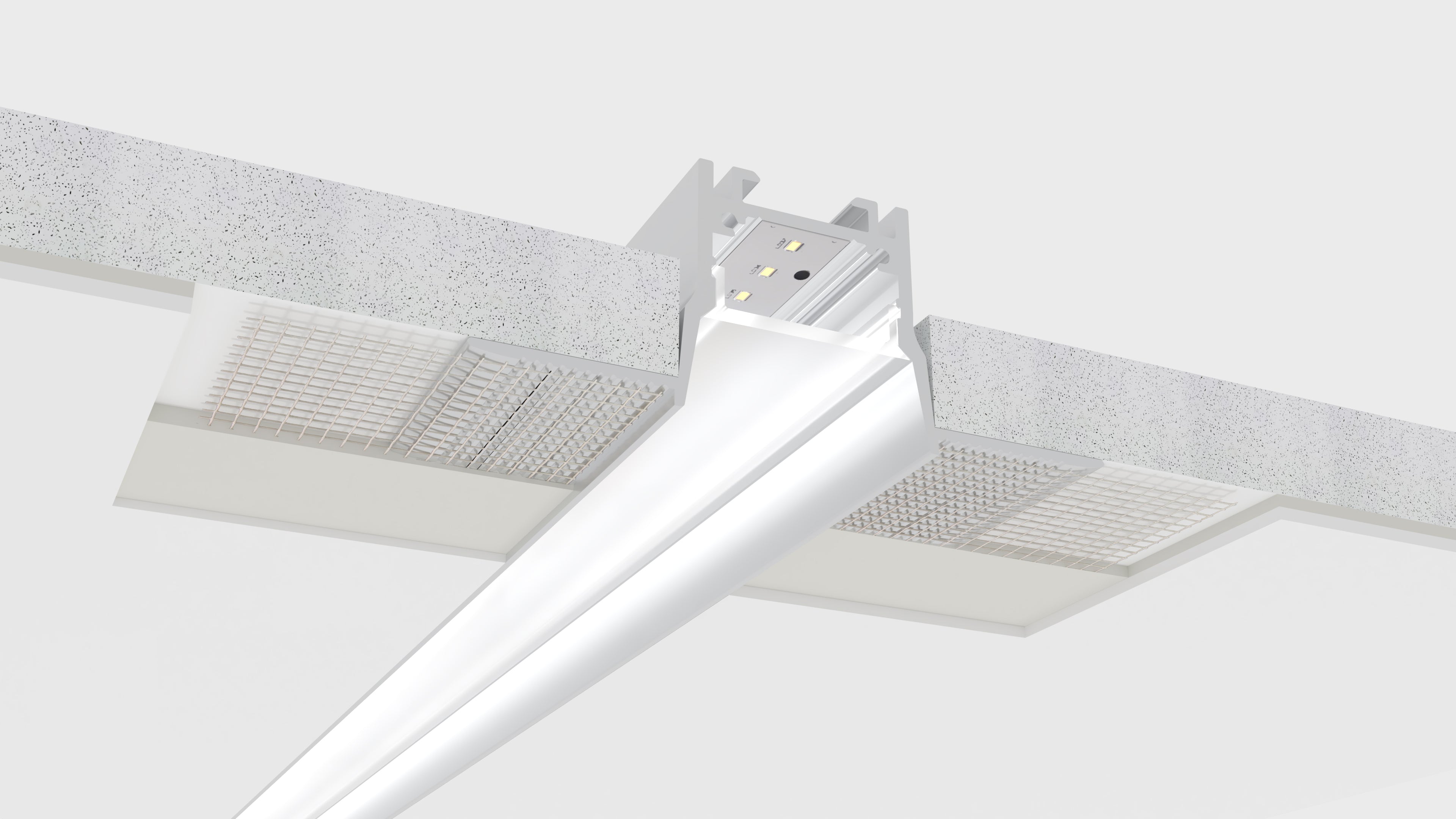 Алуминиев профил за LED лента Inside Pro Trimless | 69×28 мм | Безрамков монтаж в гипсокартон | 1 метър