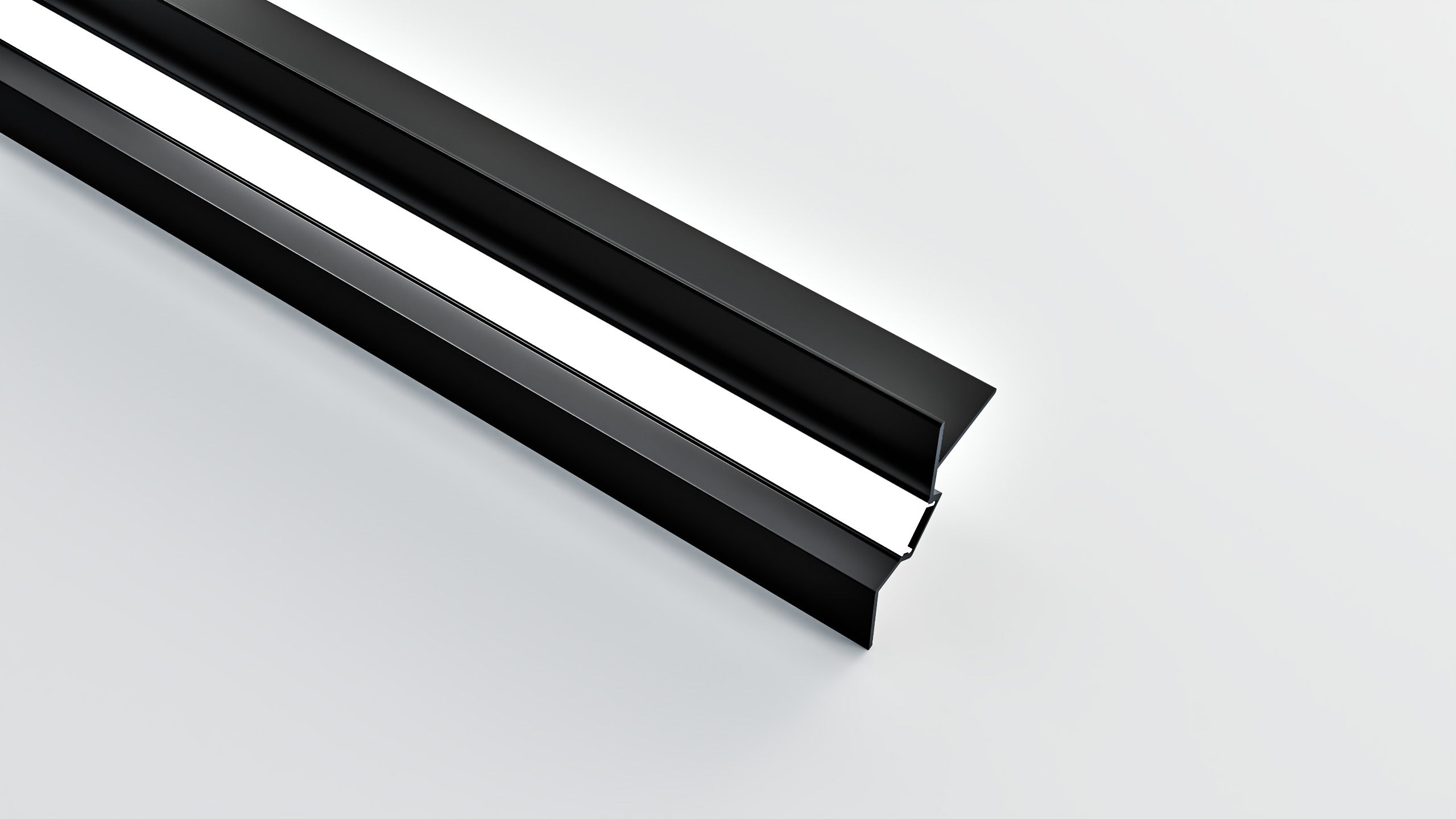 Алуминиев профил за LED лента Shadow Edge | 35.2x48.2мм | Черен