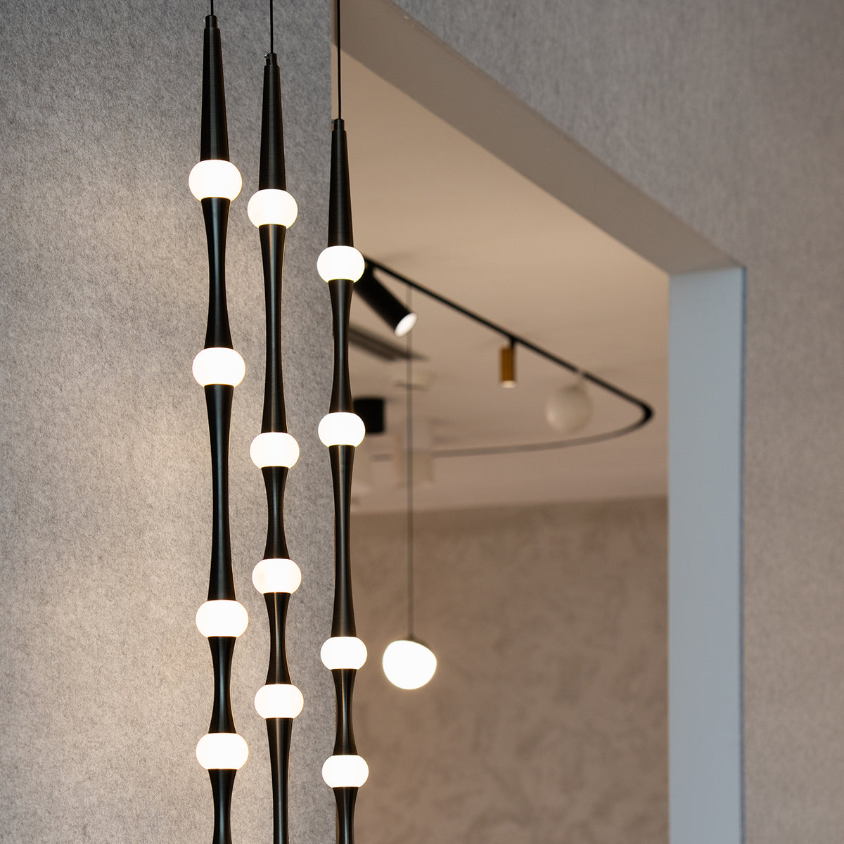 Дизайнерски висящ LED полилей Bamboo Vertical | 6W | 3000K