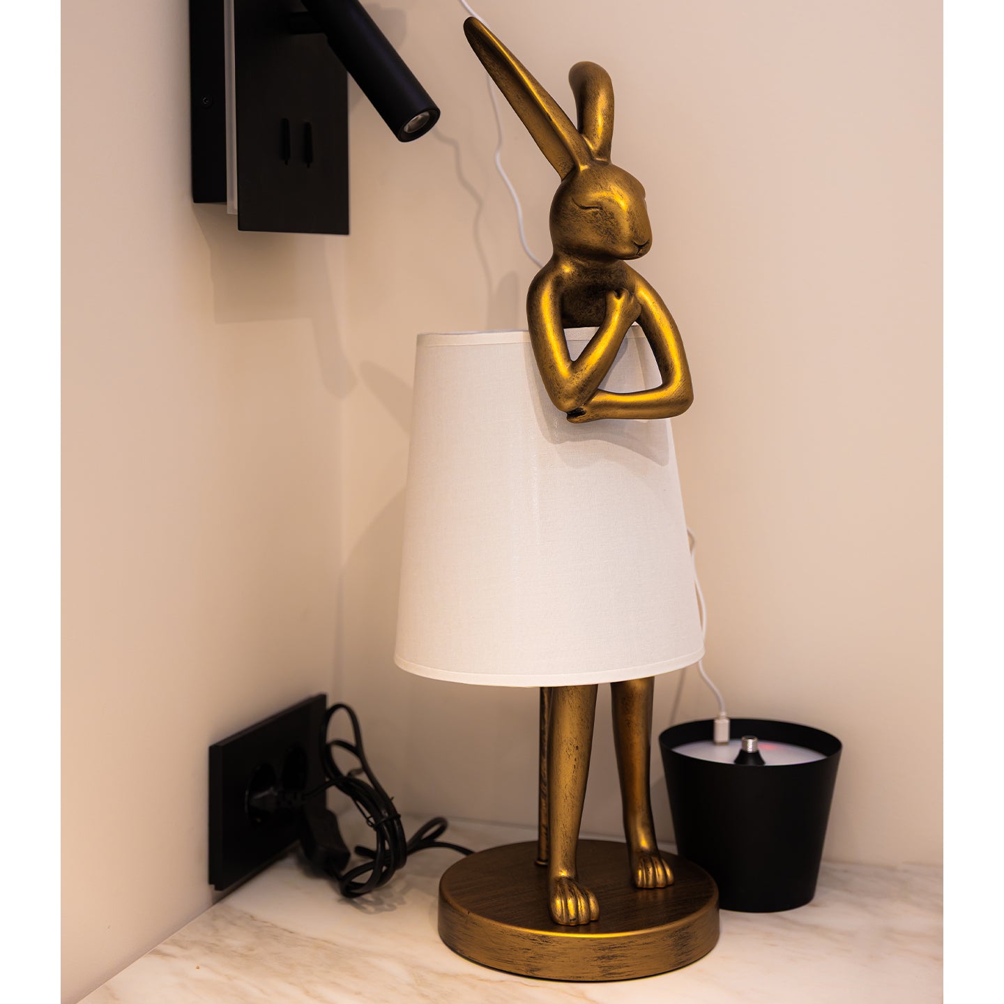 Декоративна настолна лампа заек Bunny White | 51cm - alternate view