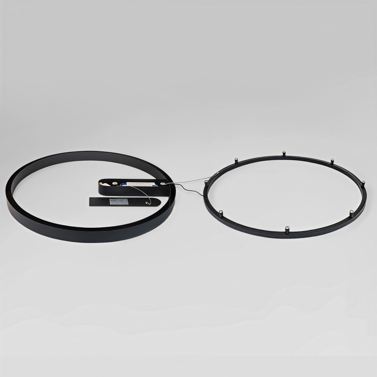 Кръгъл LED плафон Minimal | Черен | G-образен | 60cm | 45W