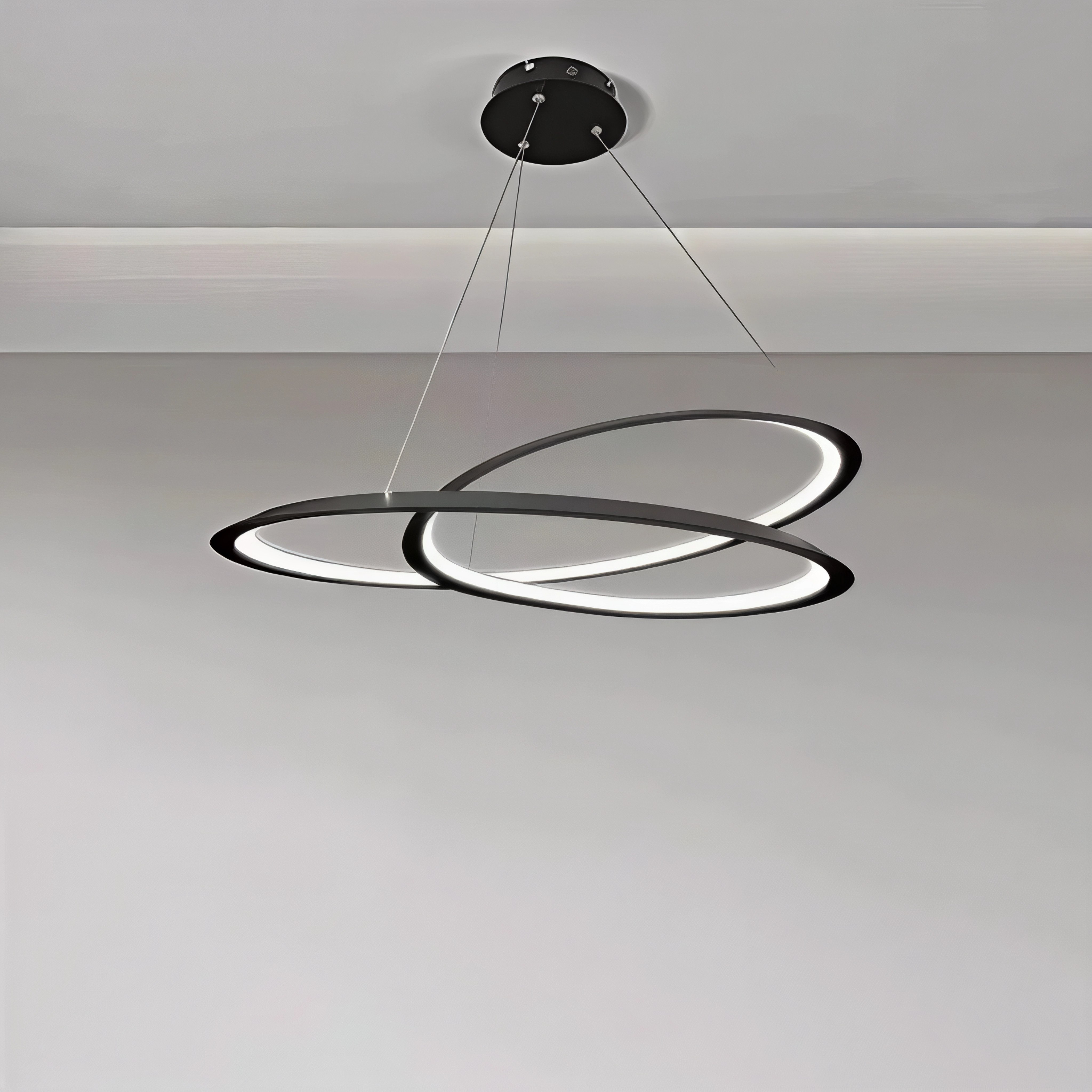 LED полилей Vortex | Черен | Динамична двойна спирала | 30W | 3000K