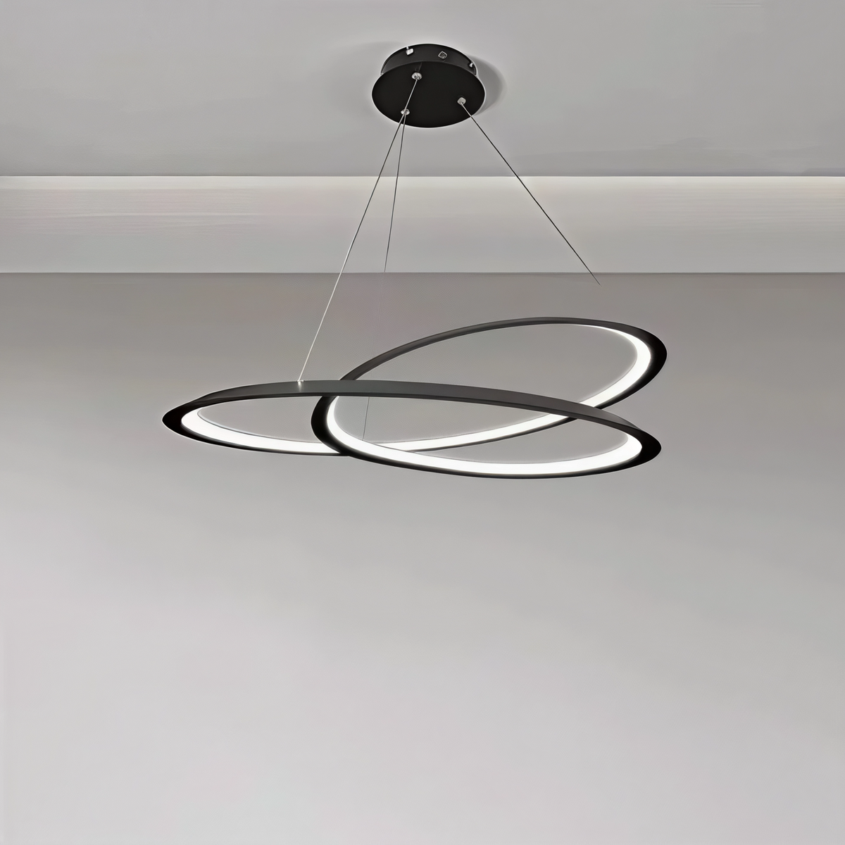 LED полилей Vortex | Черен | Динамична двойна спирала | 30W | 3000K