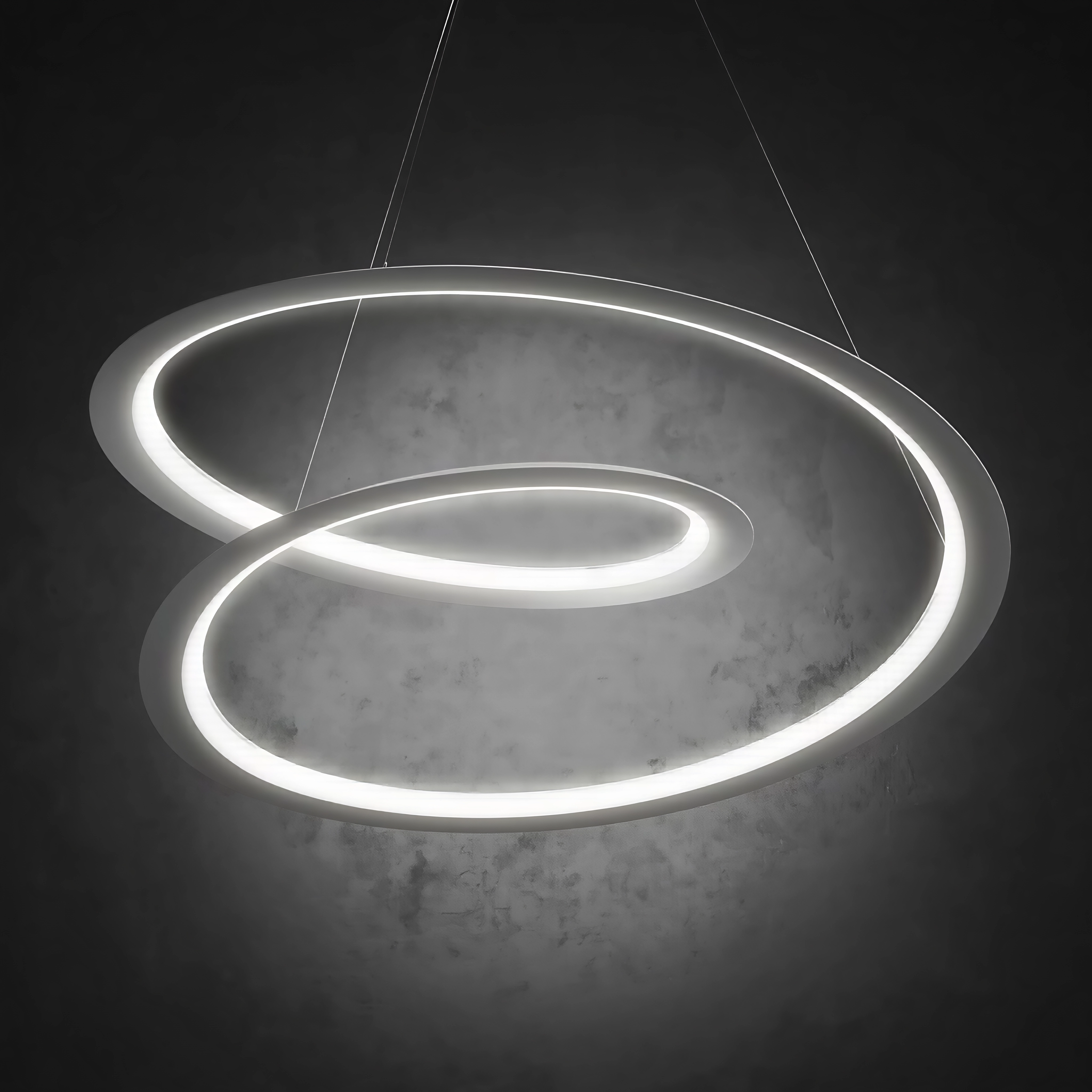LED полилей Vortex | Черен | Динамична двойна спирала | 30W | 3000K