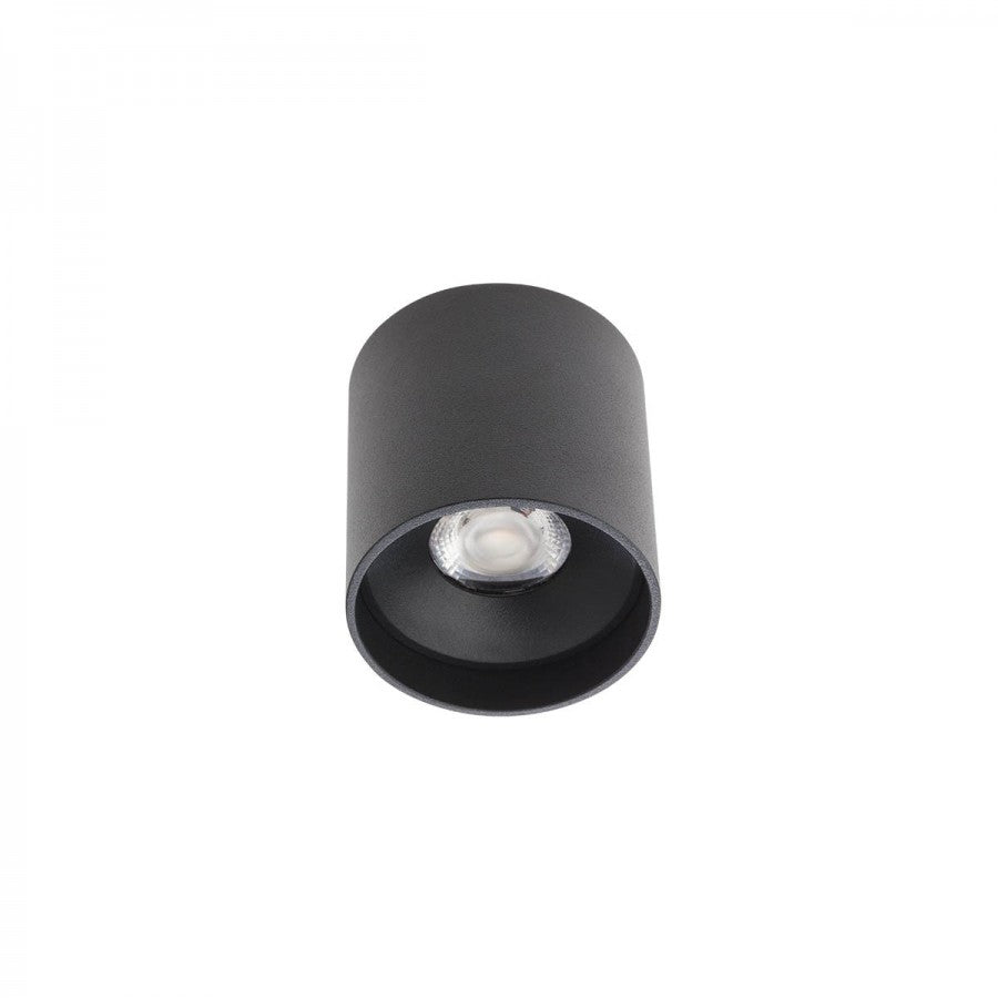 Таванно осветително тяло Arelux XCore, черно, кръгло, LED