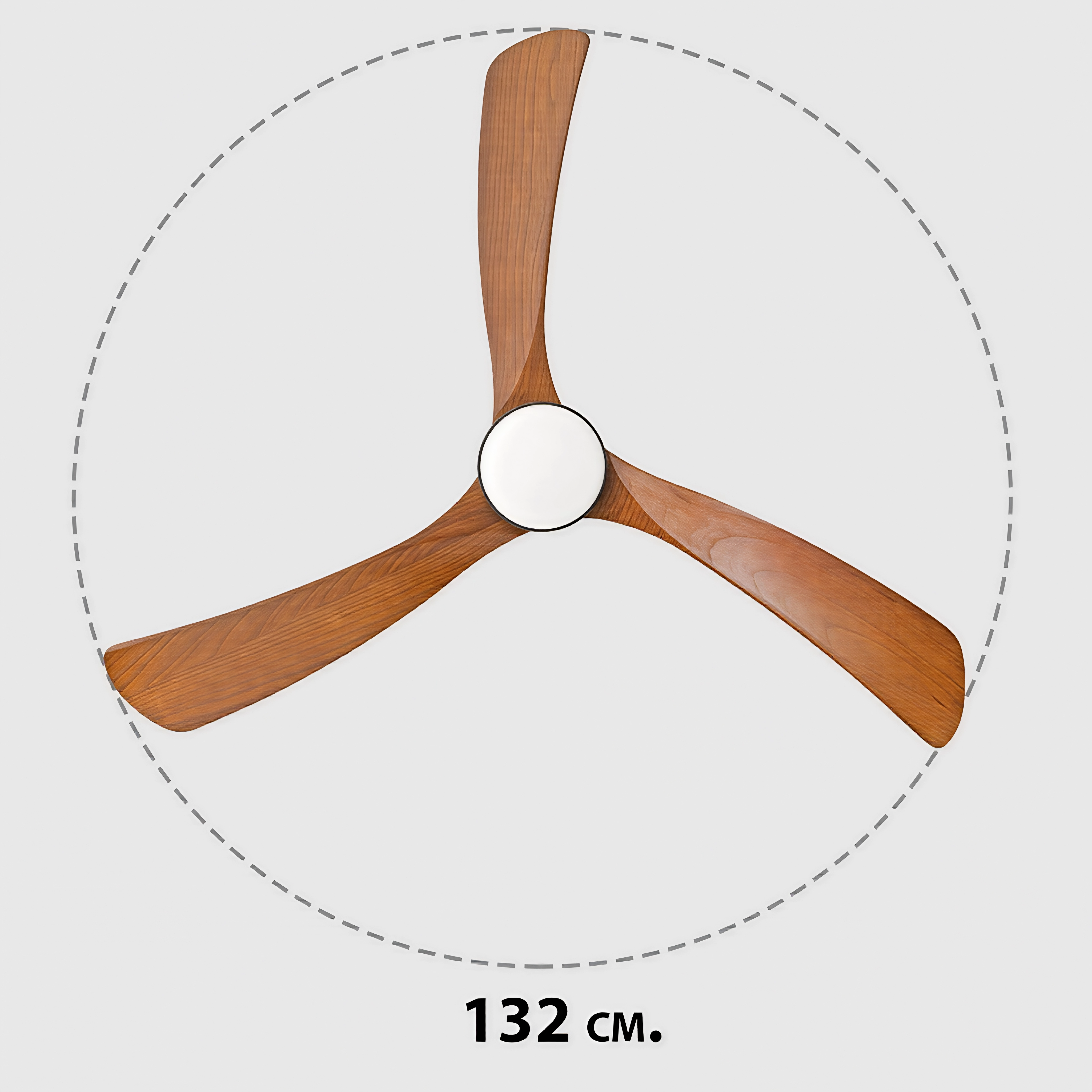 Дървен LED вентилатор за таван Wind с дистанционно | 132 см | 18W | CCT