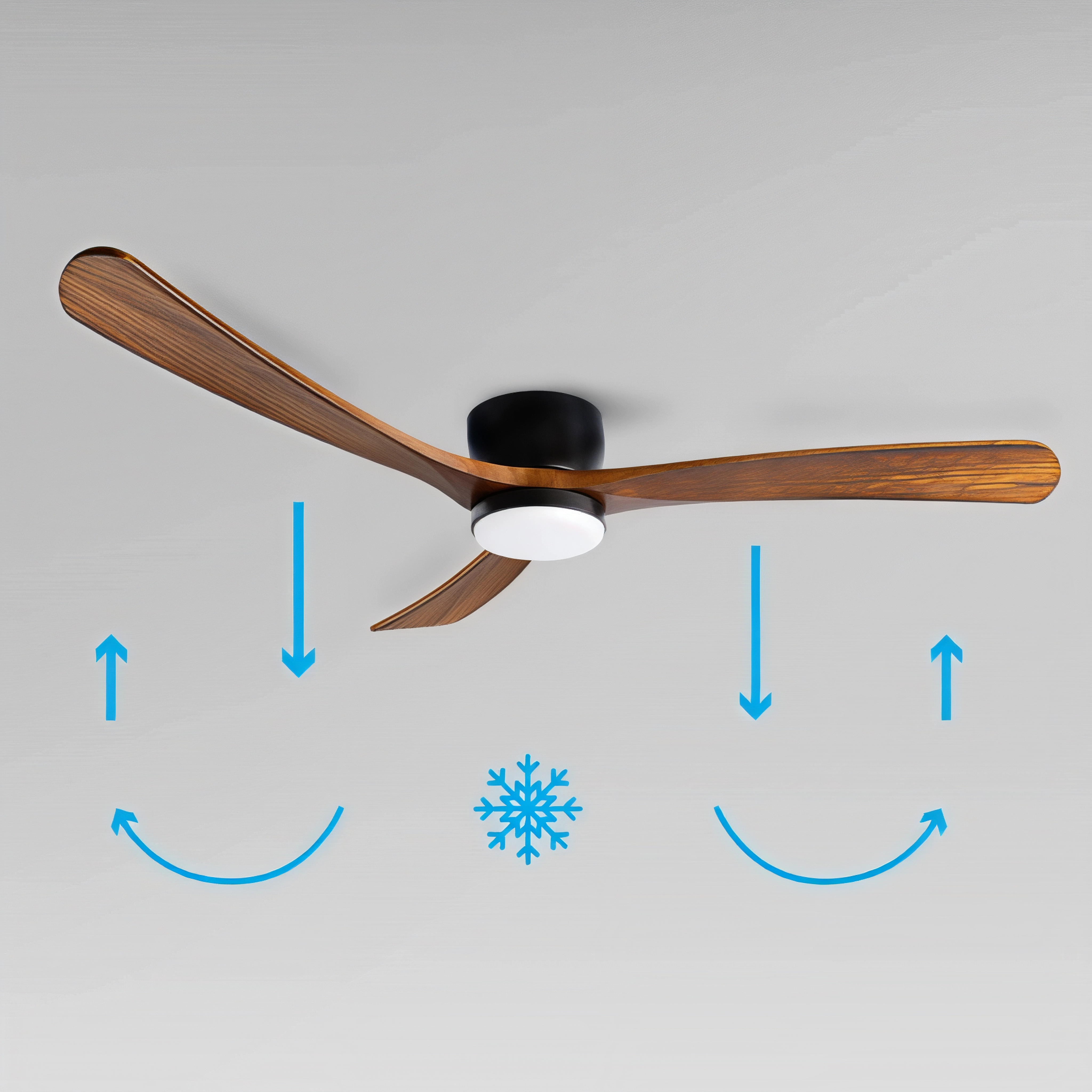 Дървен LED вентилатор за таван Wind с дистанционно | 132 см | 18W | CCT