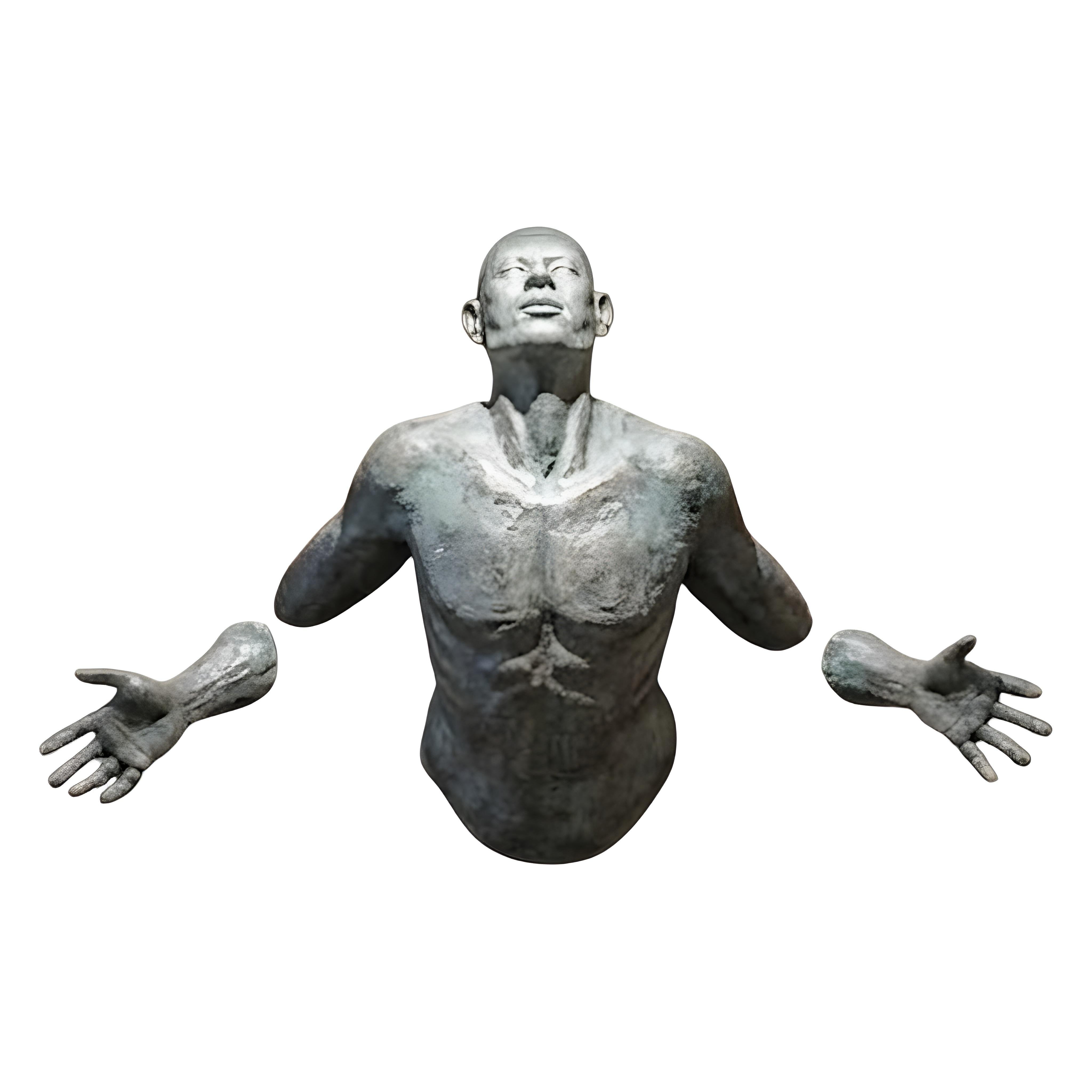 Декоративна стенна скулптура Man on the Wall | Мъжки торс | 120cm