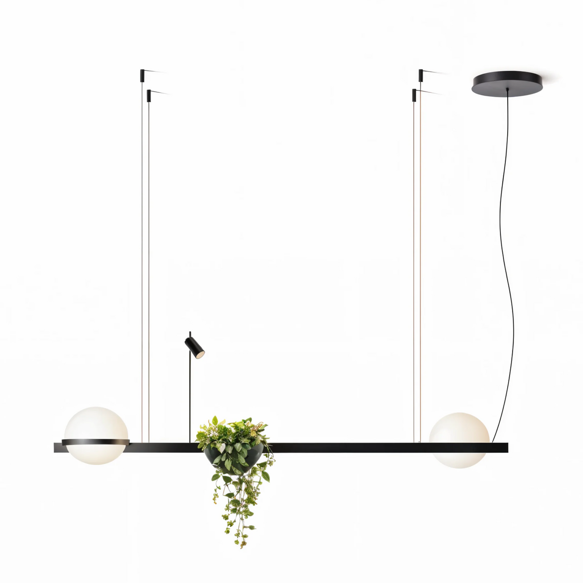 Дизайнерска висяща LED лампа Astro Duo | 24W | Черна | 3000K