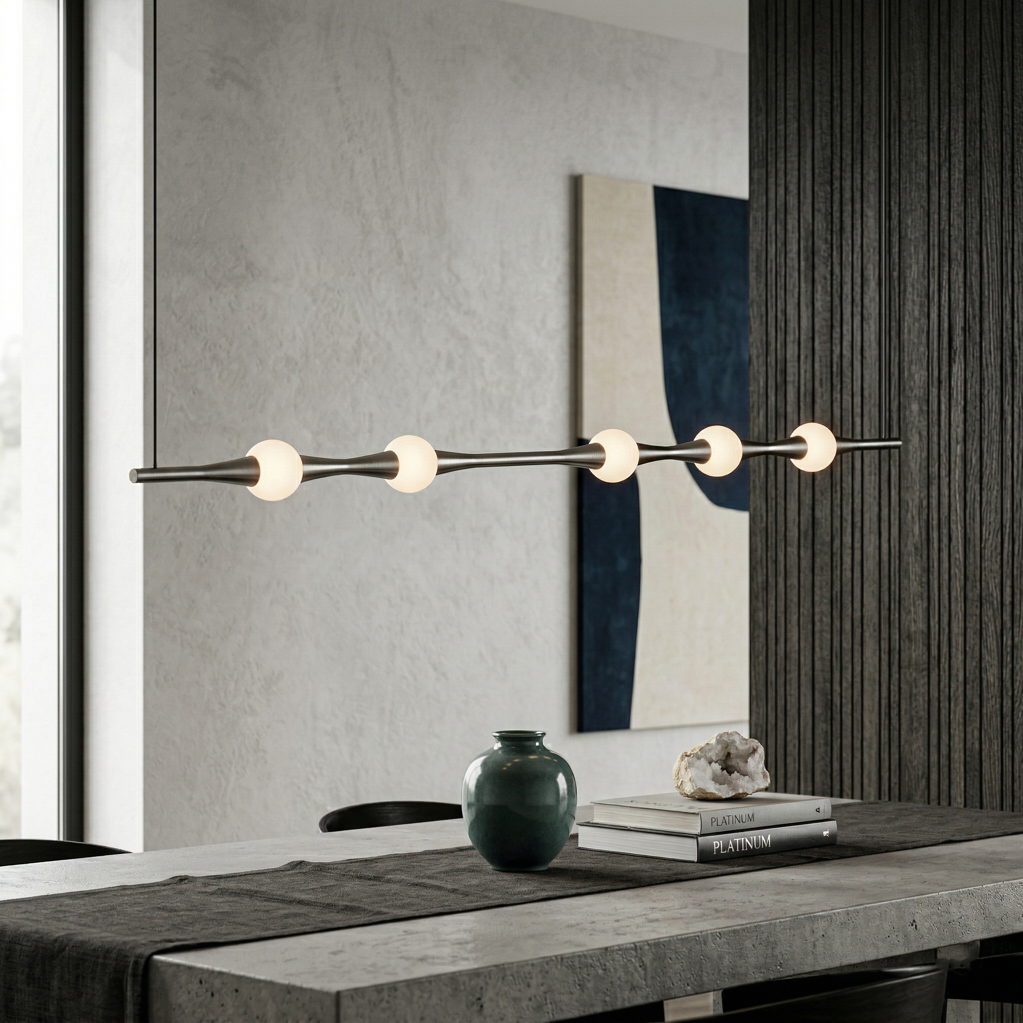 Дизайнерски висящ LED полилей Bamboo Horizontal | 3000K | 6W