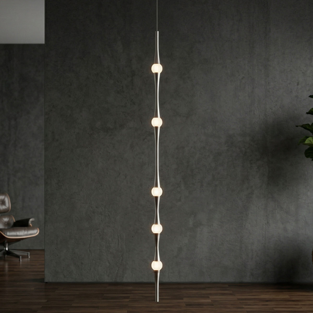 Дизайнерски висящ LED полилей Bamboo Vertical | 6W | 3000K