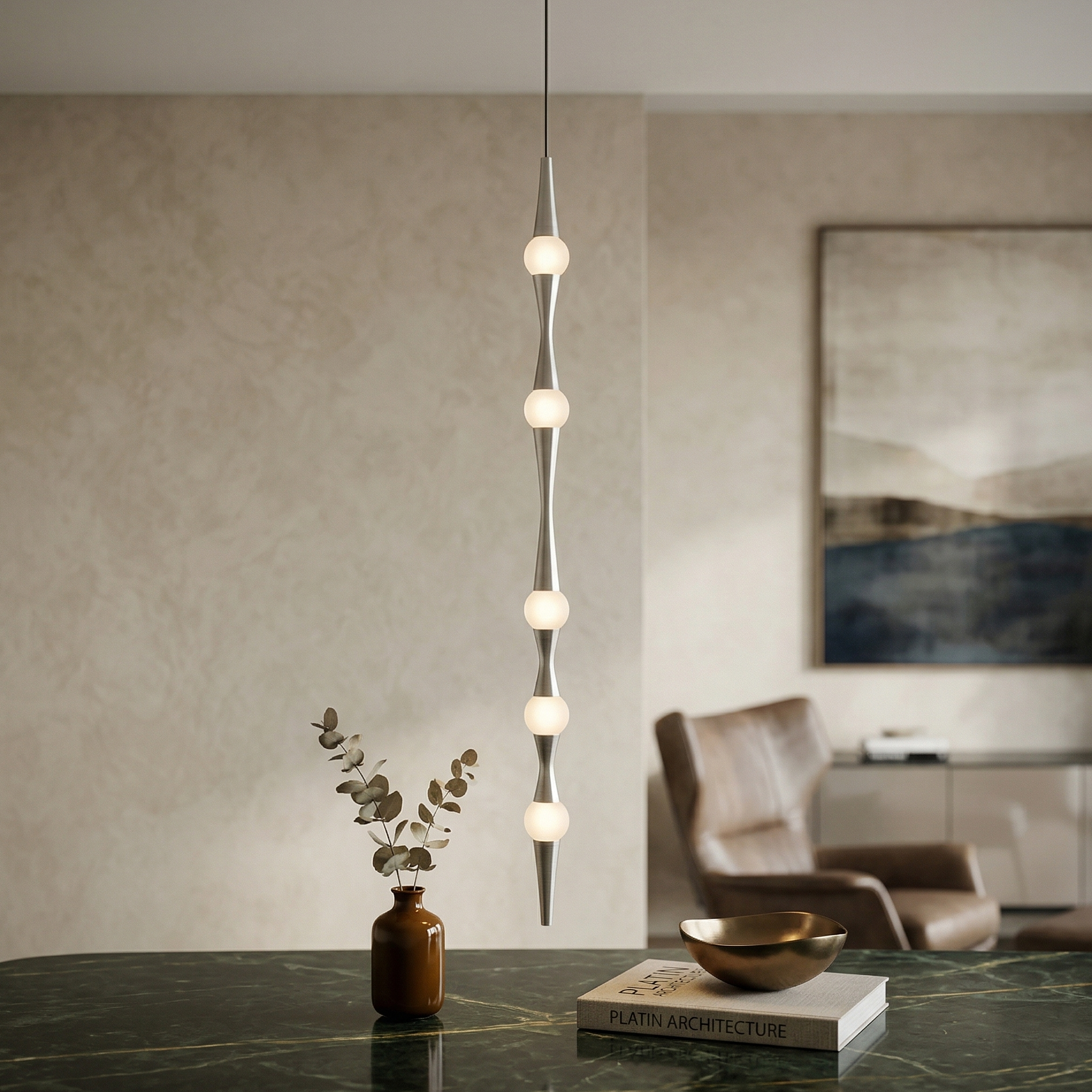 Дизайнерски висящ LED полилей Bamboo Vertical | 6W | 3000K