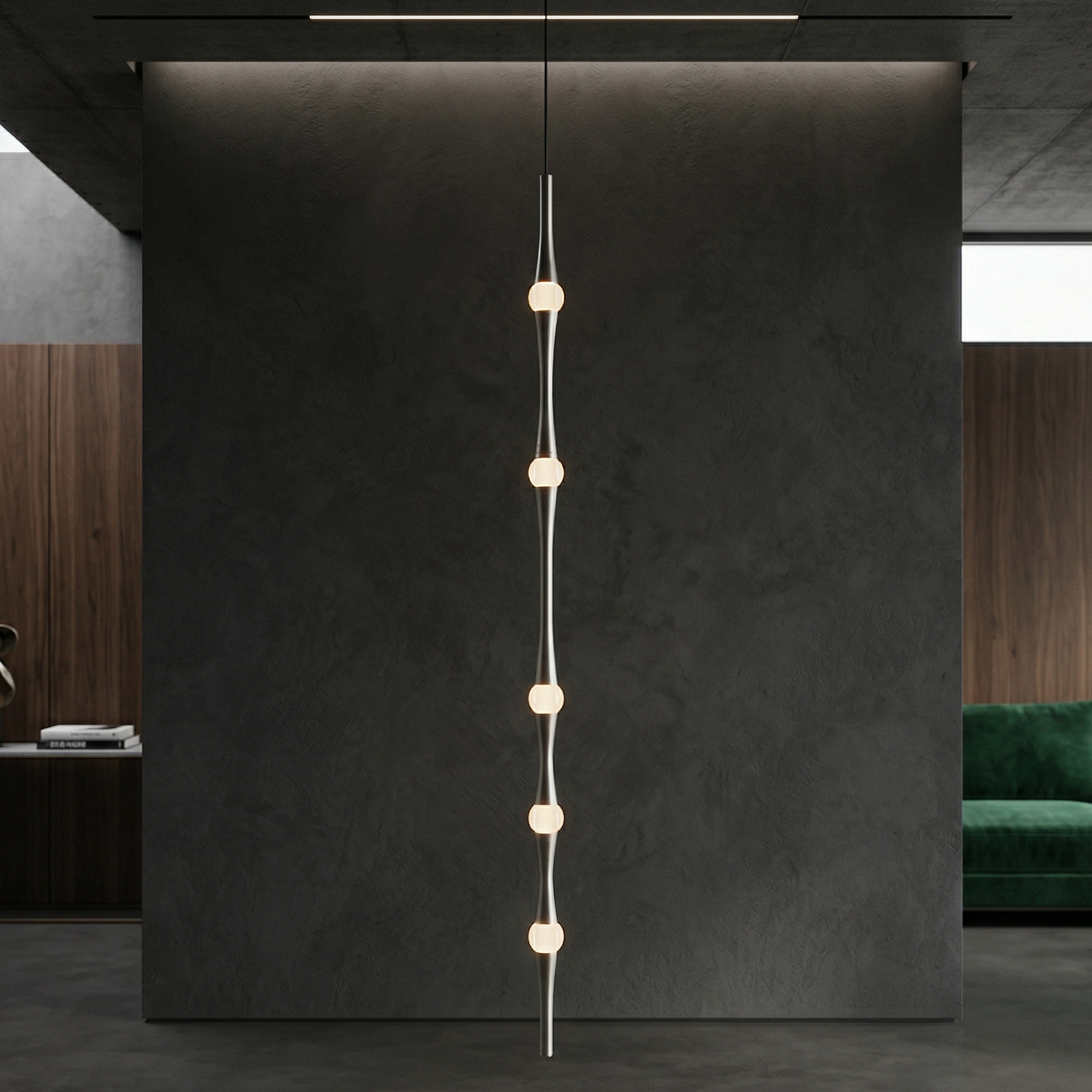 Дизайнерски висящ LED полилей Bamboo Vertical | 6W | 3000K
