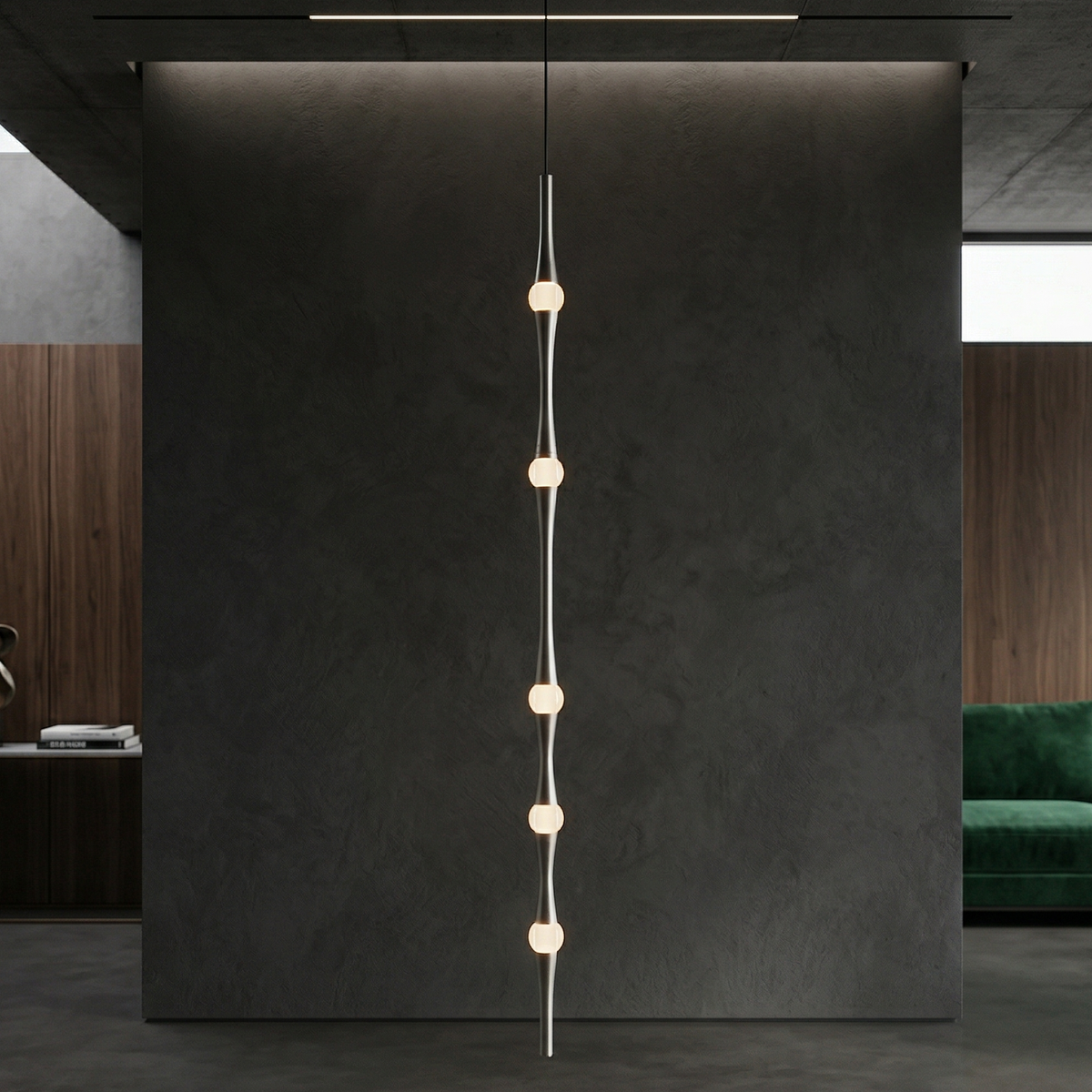 Дизайнерски висящ LED полилей Bamboo Vertical | 6W | 3000K