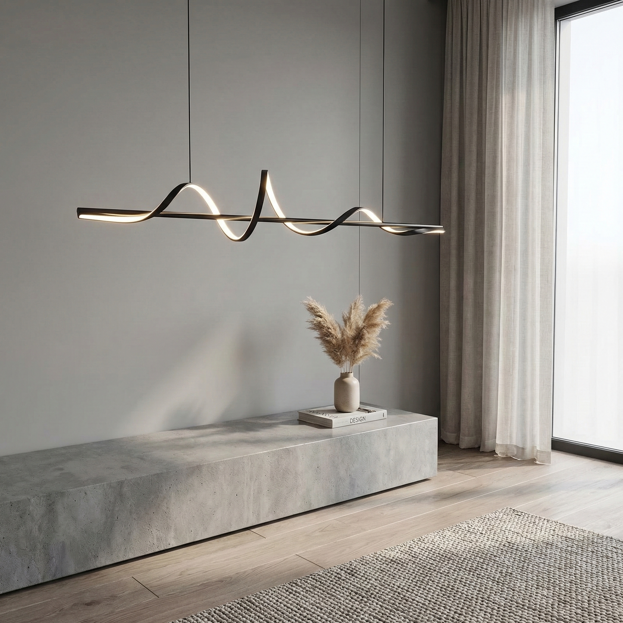 Висящ LED полилей Swish | Спираловиден | 22W | 3000K