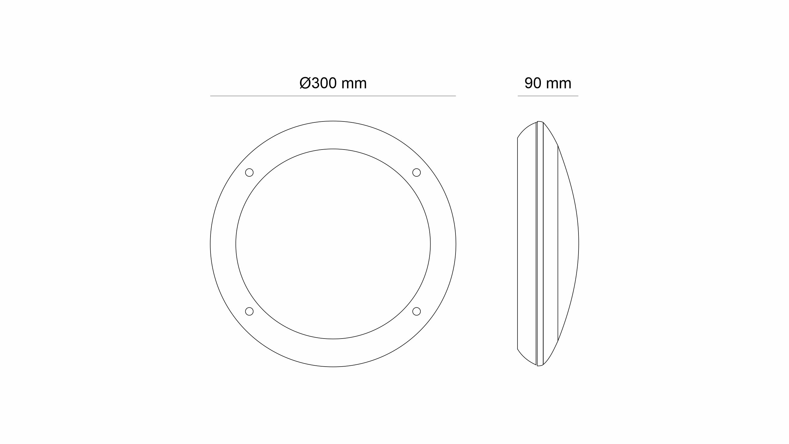 Фасаден LED плафон Lucia | IP66 | 30cm | E27