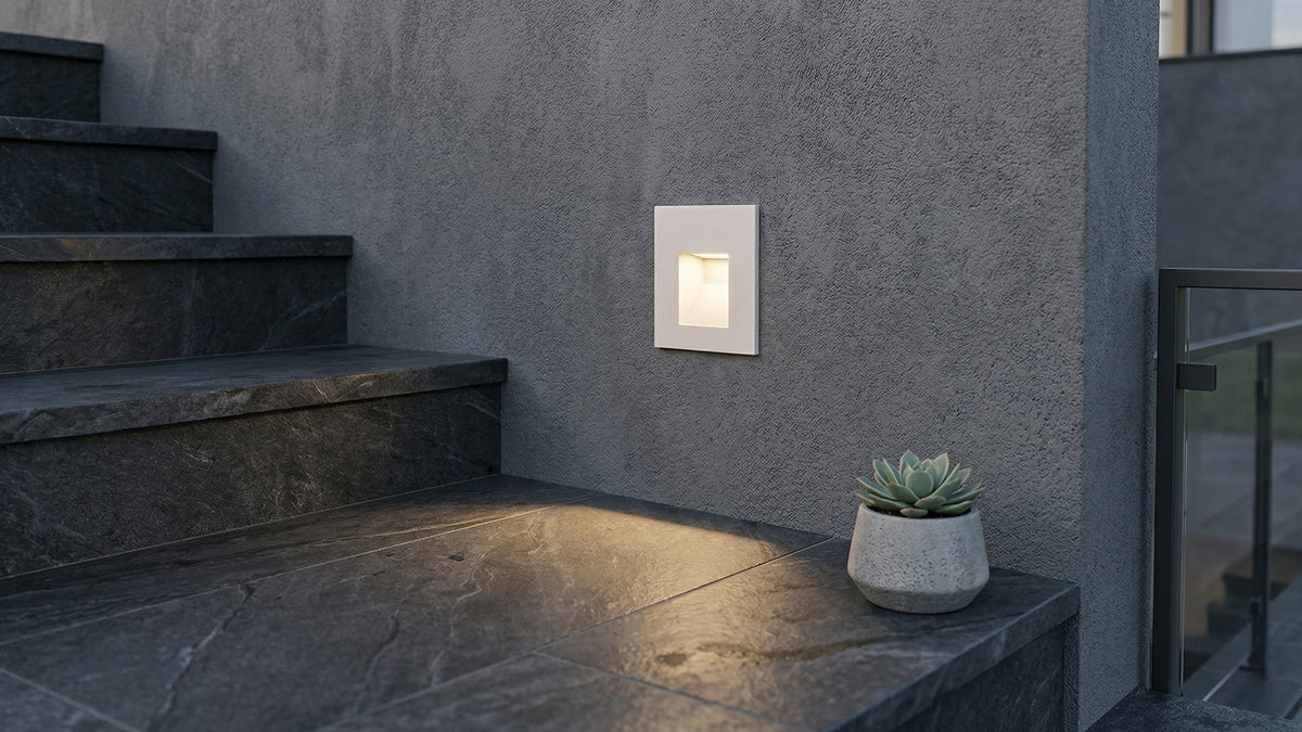 Фасадна LED луна за стълби/стена Step | Квадратна | IP65 | 3000K