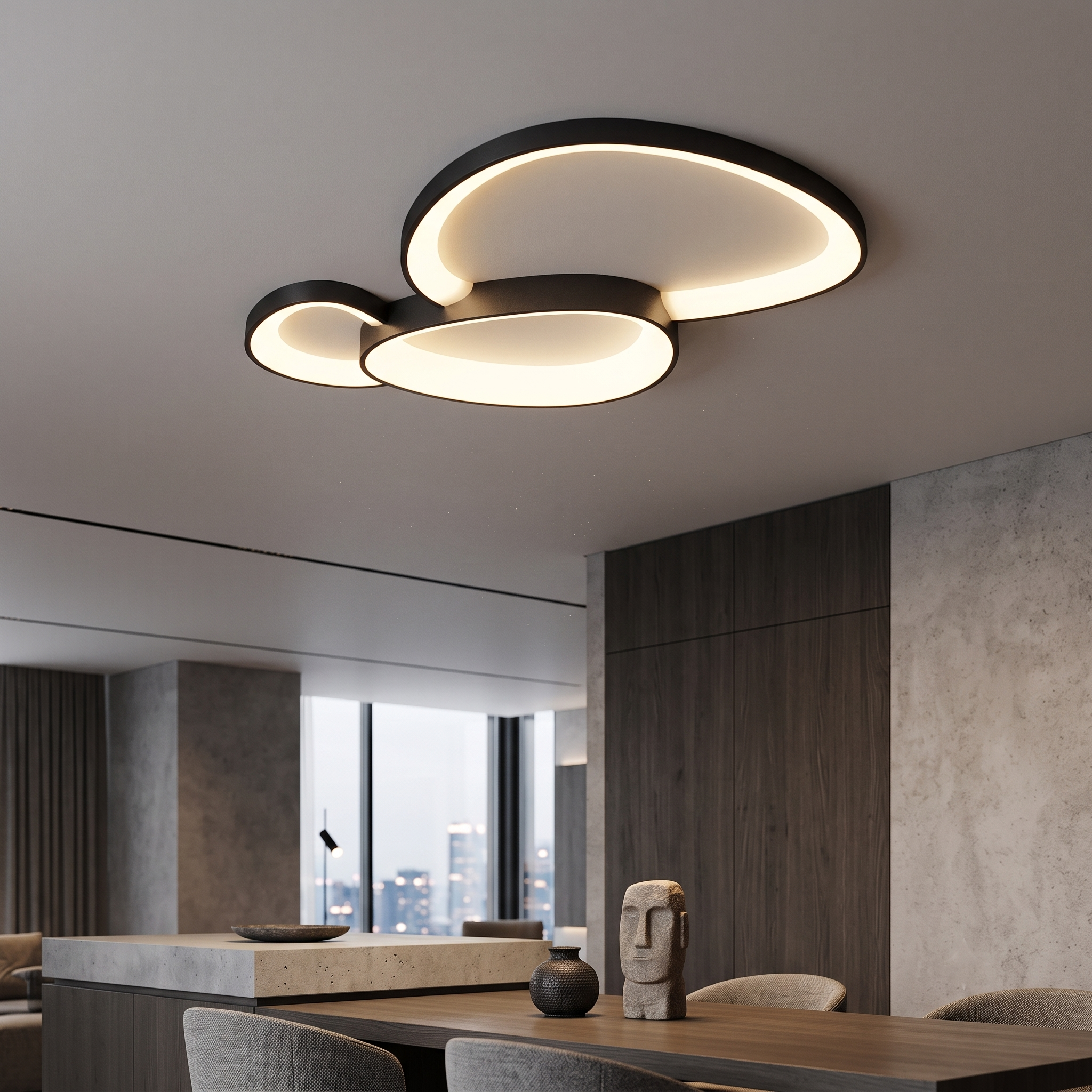 LED плафон Flow 50W 3CCT модерен за хол и трапезария