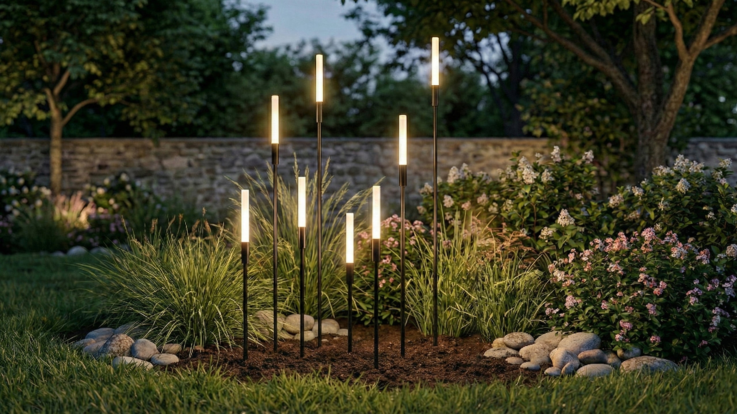Градинска LED лампа Grass | Комлект 4 броя | 3000K | 12W
