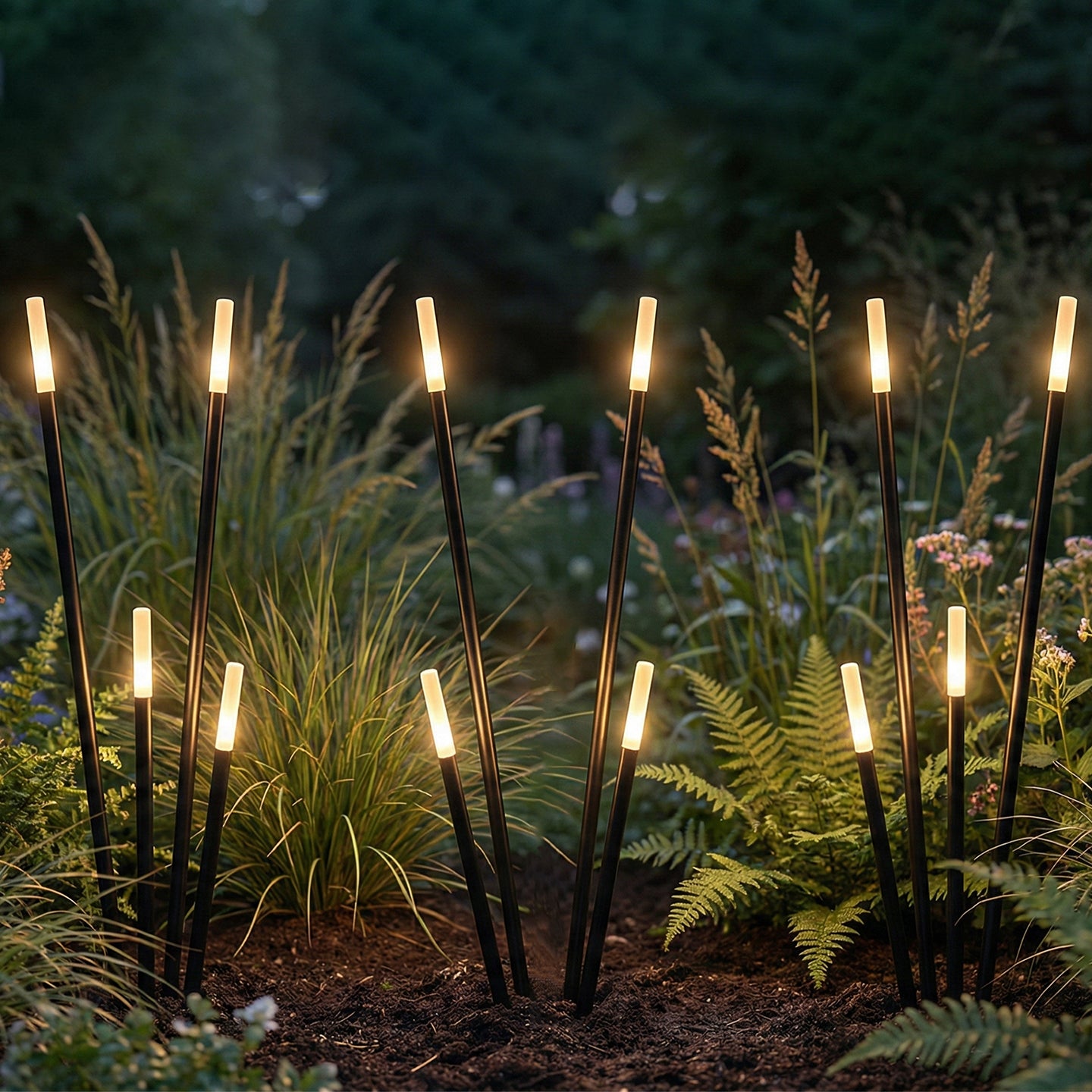 Градинска LED лампа Grass | Комлект 4 броя | 3000K | 12W
