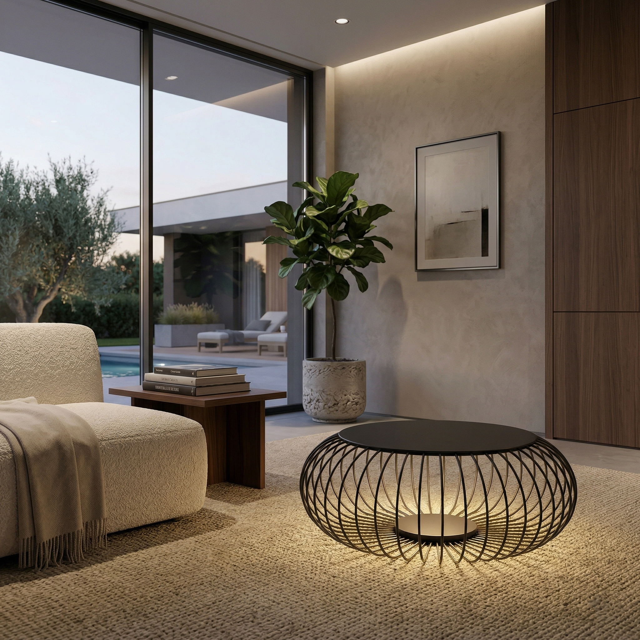 LED подова лампа масичка Riva L | 90cm | 8W | 3000K | Черна