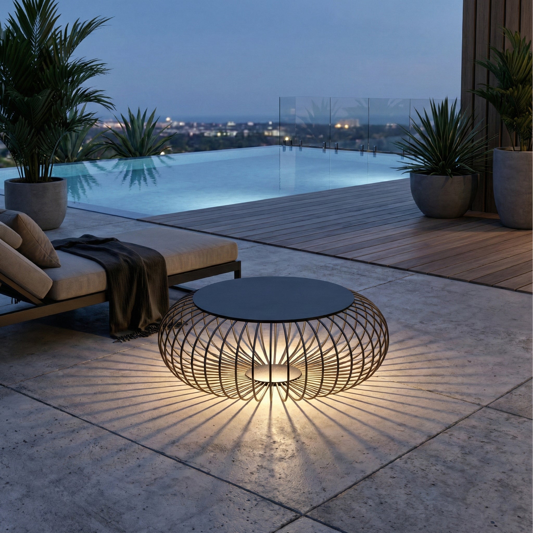 LED подова лампа масичка Riva L | 90cm | 8W | 3000K | Черна