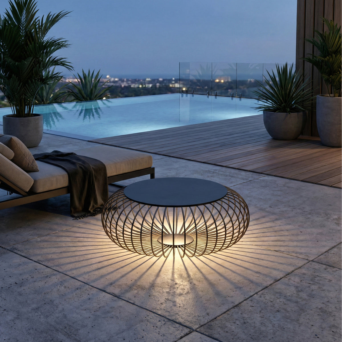 LED подова лампа масичка Riva L | 90cm | 8W | 3000K | Черна