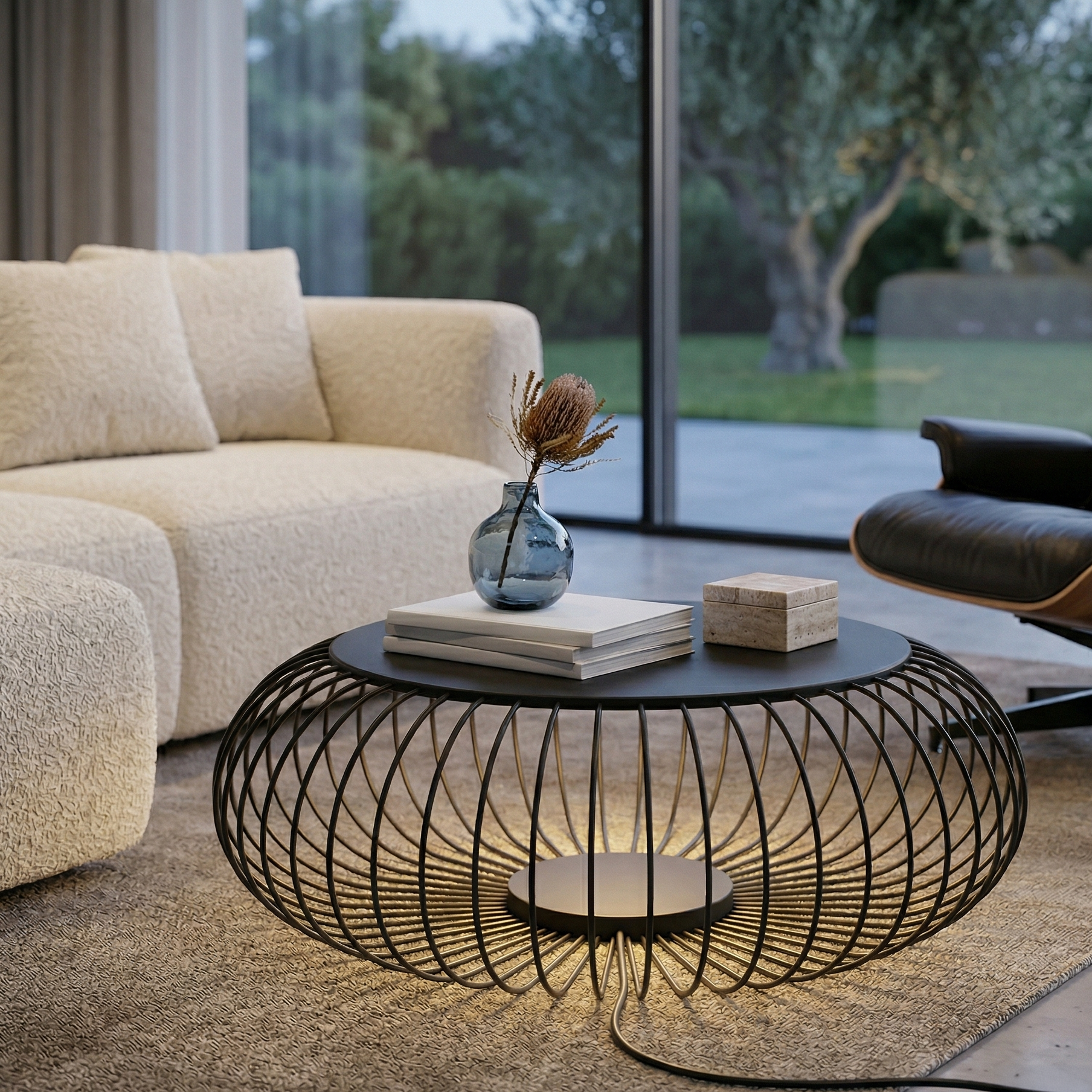 LED подова лампа масичка Riva L | 90cm | 8W | 3000K | Черна