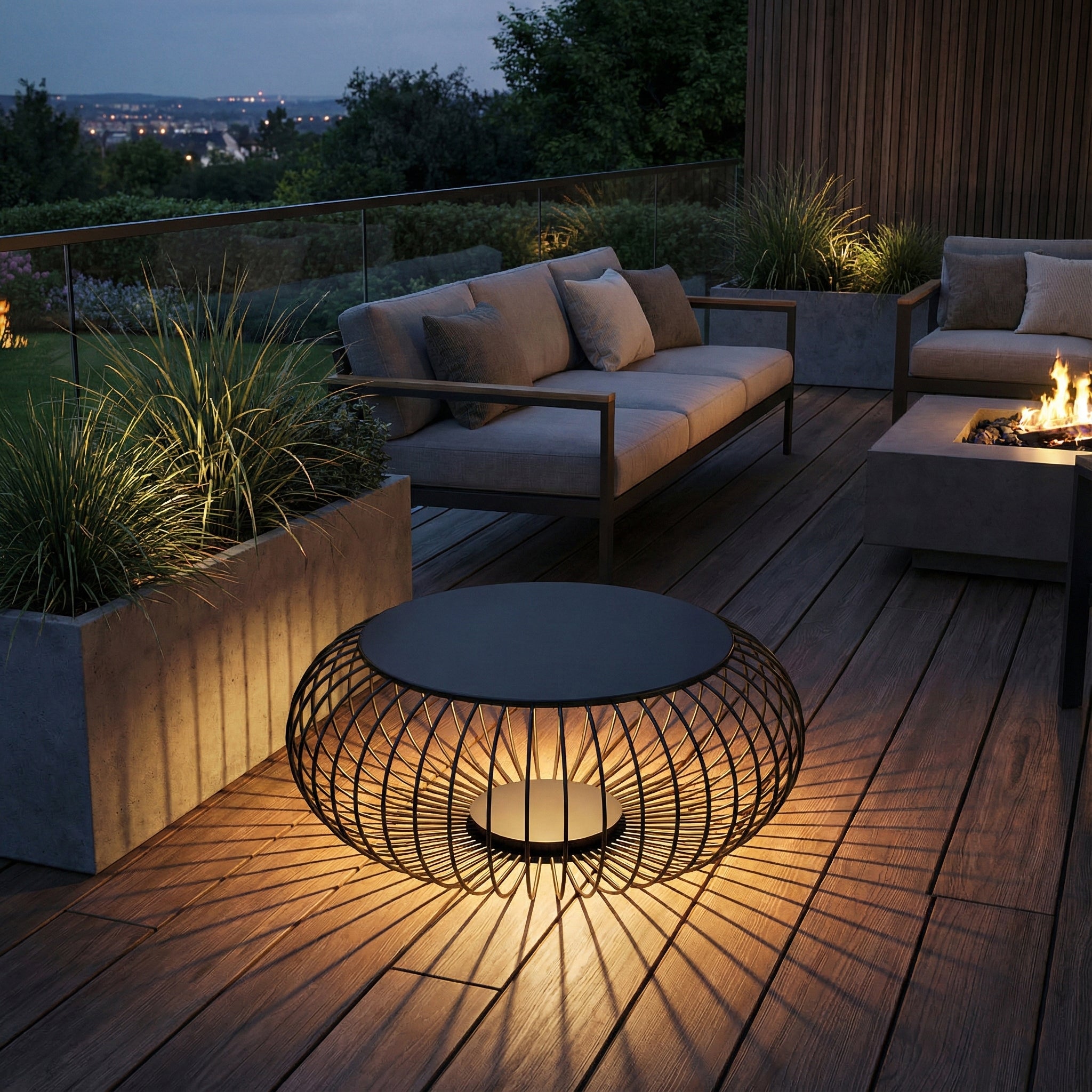 LED подова лампа масичка Riva L | 90cm | 8W | 3000K | Черна