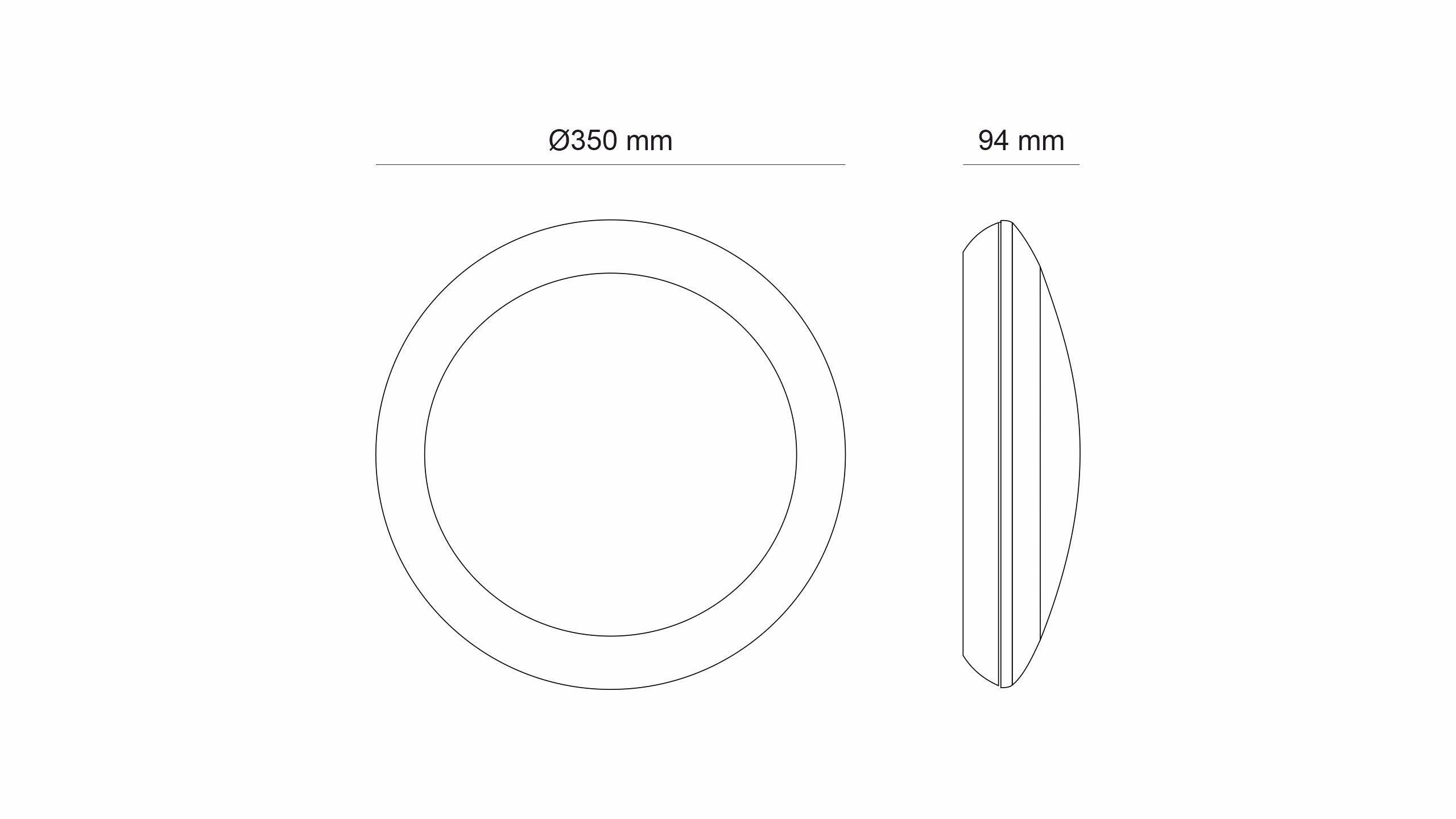 Кръгъл екстериорен LED плафон Umberta IP66 (Ø350 мм)