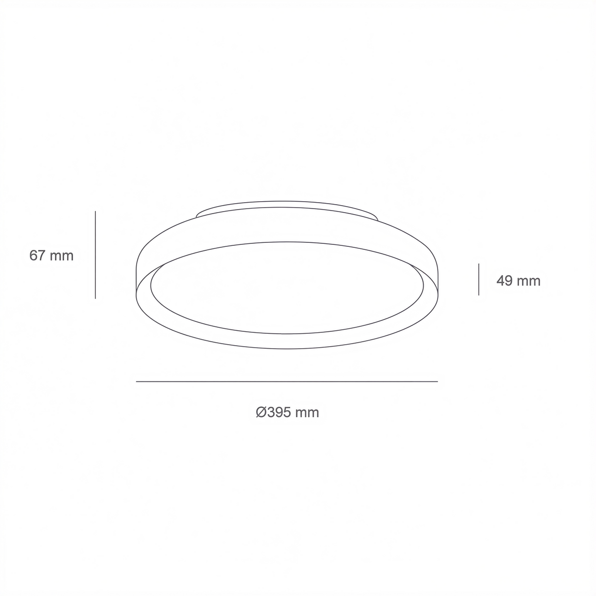 Кръгла LED плафониера Aris R Up&Down | Двупосочно светене | 3-CCT | 45W