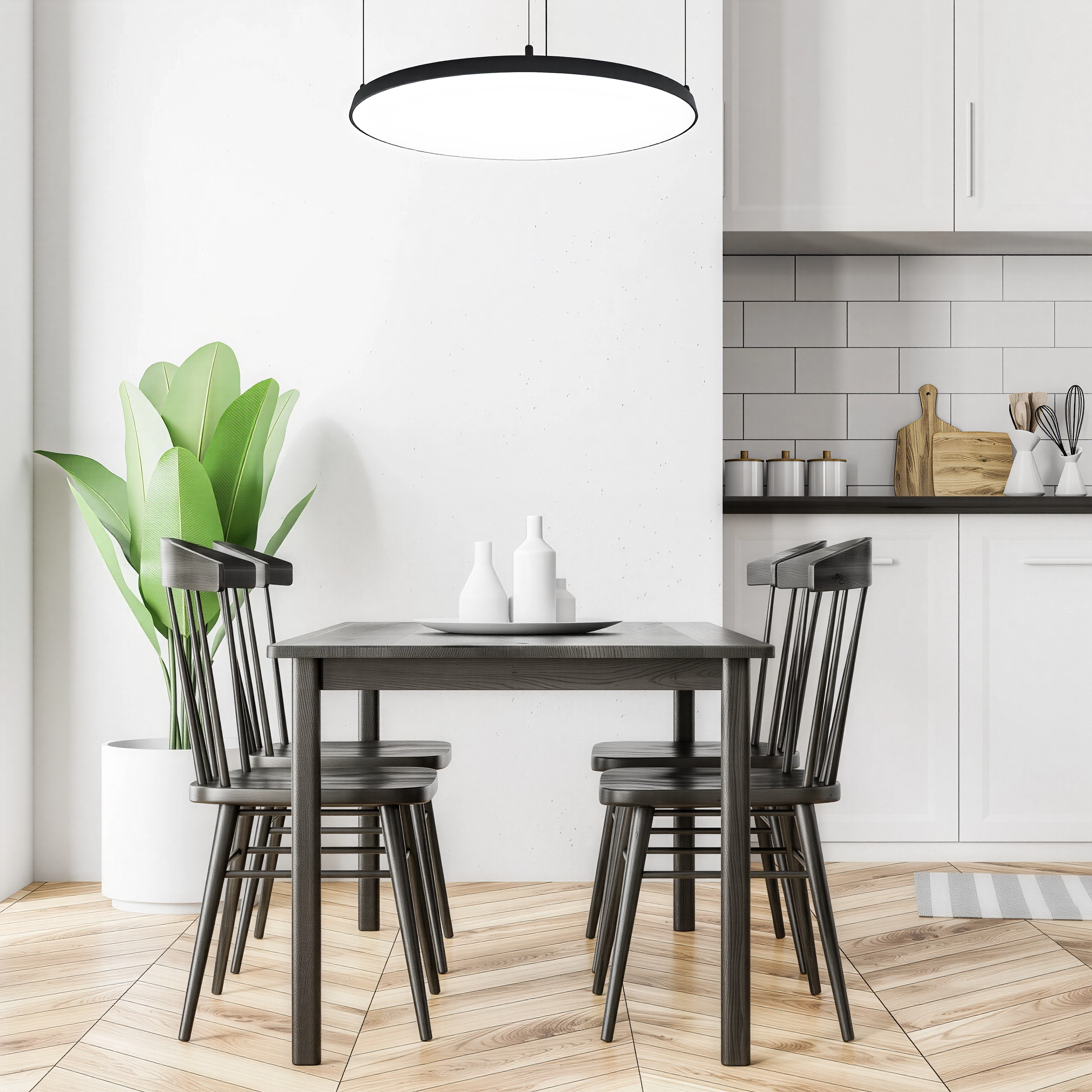Кръгла висяща LED лампа Veny Eco XL | Ø80-120cm