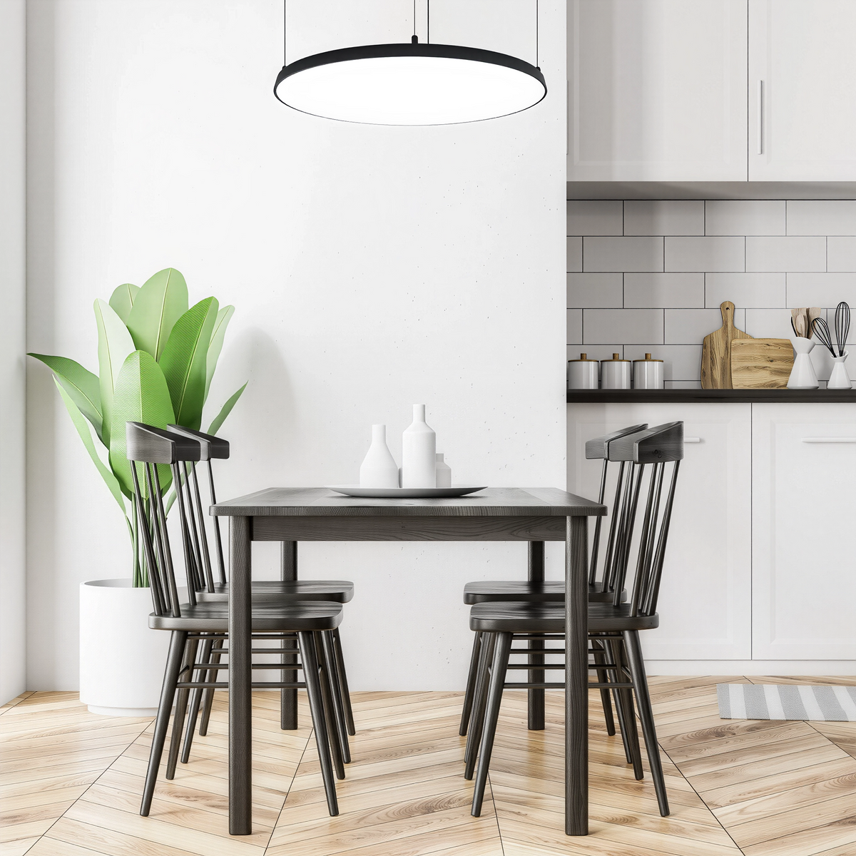 Кръгла висяща LED лампа Veny Eco XL | Ø80-120cm