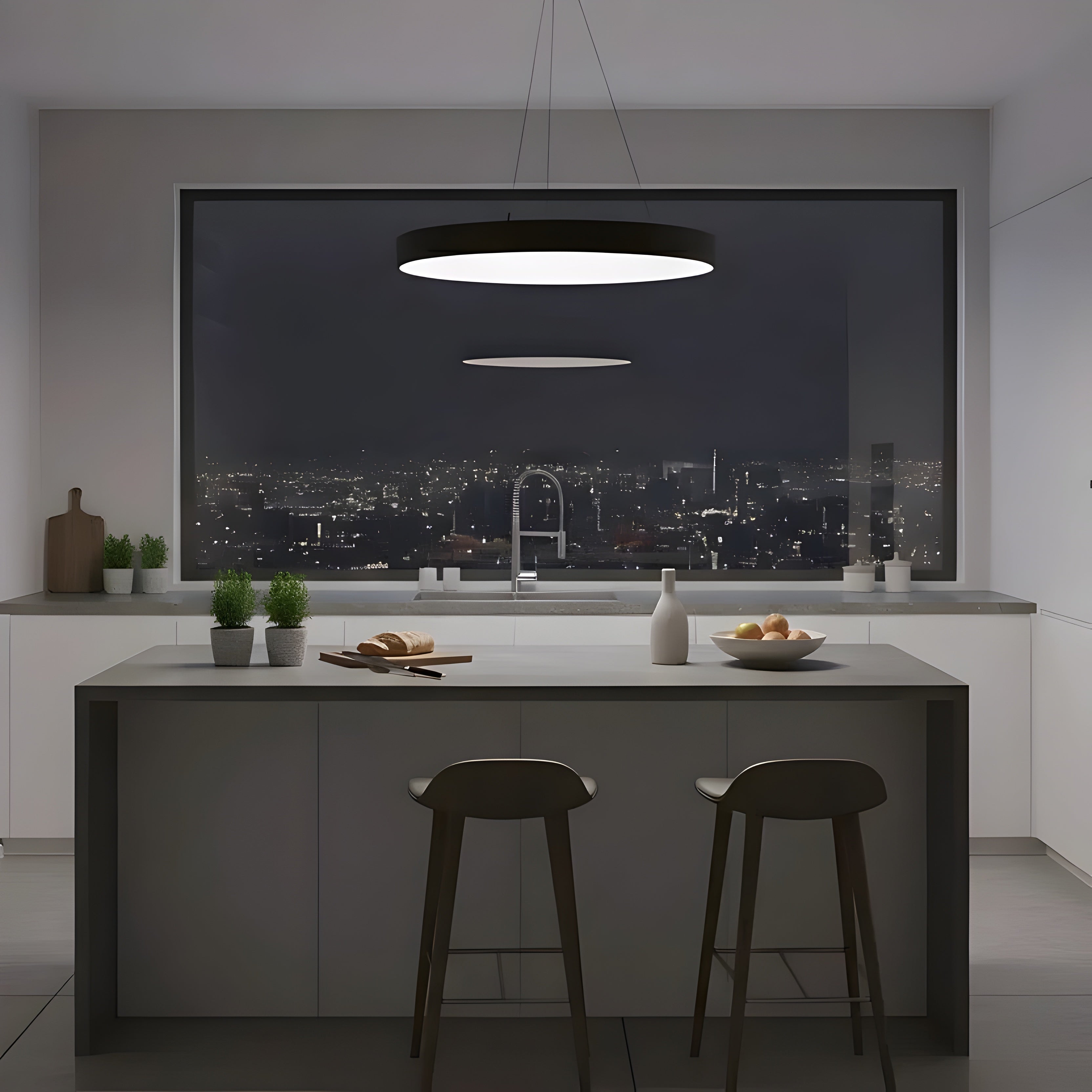 Кръгла висяща LED лампа Veny Eco XL | Ø80-120cm