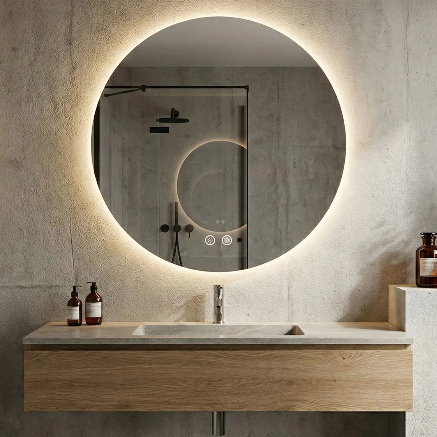 Кръгло LED огледало Circle 60cm | Anti Fog | Touch Control | IP44