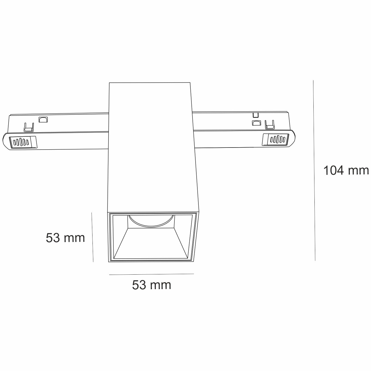 Квадратен LED модул Achil SQ Magnet за магнитна шина 23 mm