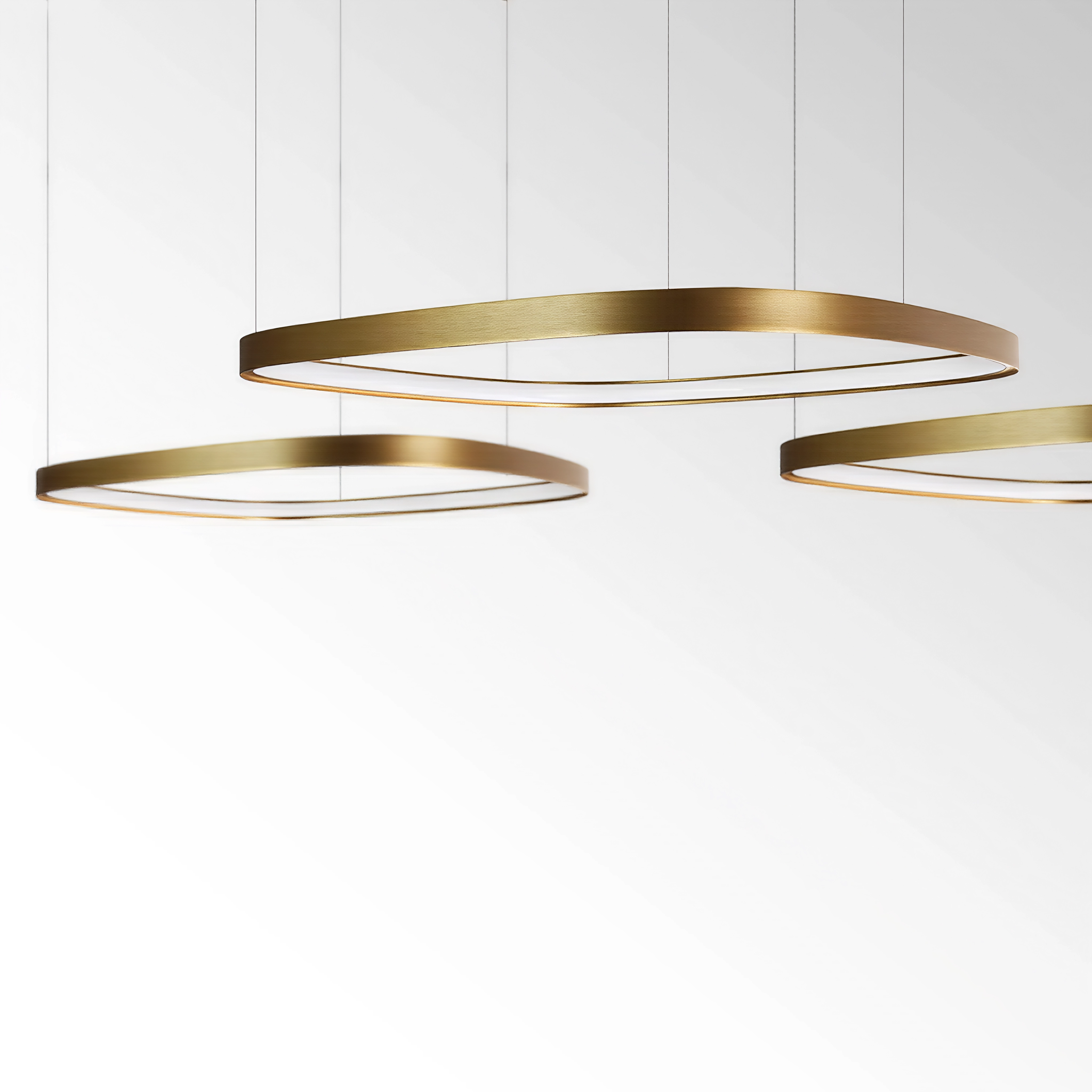 Квадратен висящ LED полилей Helix | Златен/Черен | 3-CCT
