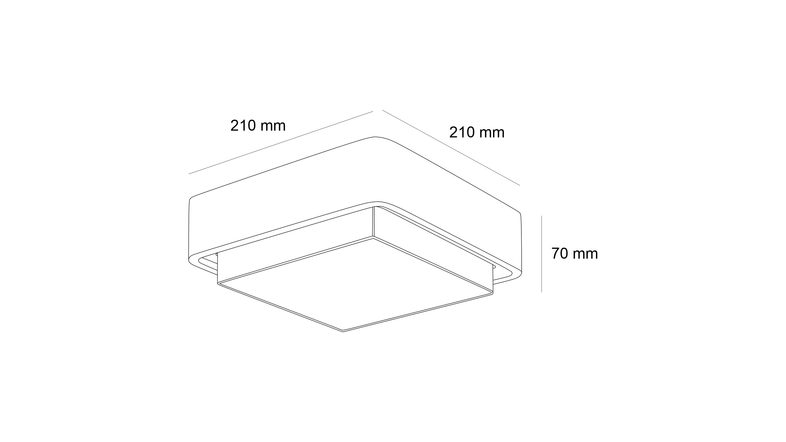 Квадратна фасадна LED плафониера Form SQ | 18W | IP65
