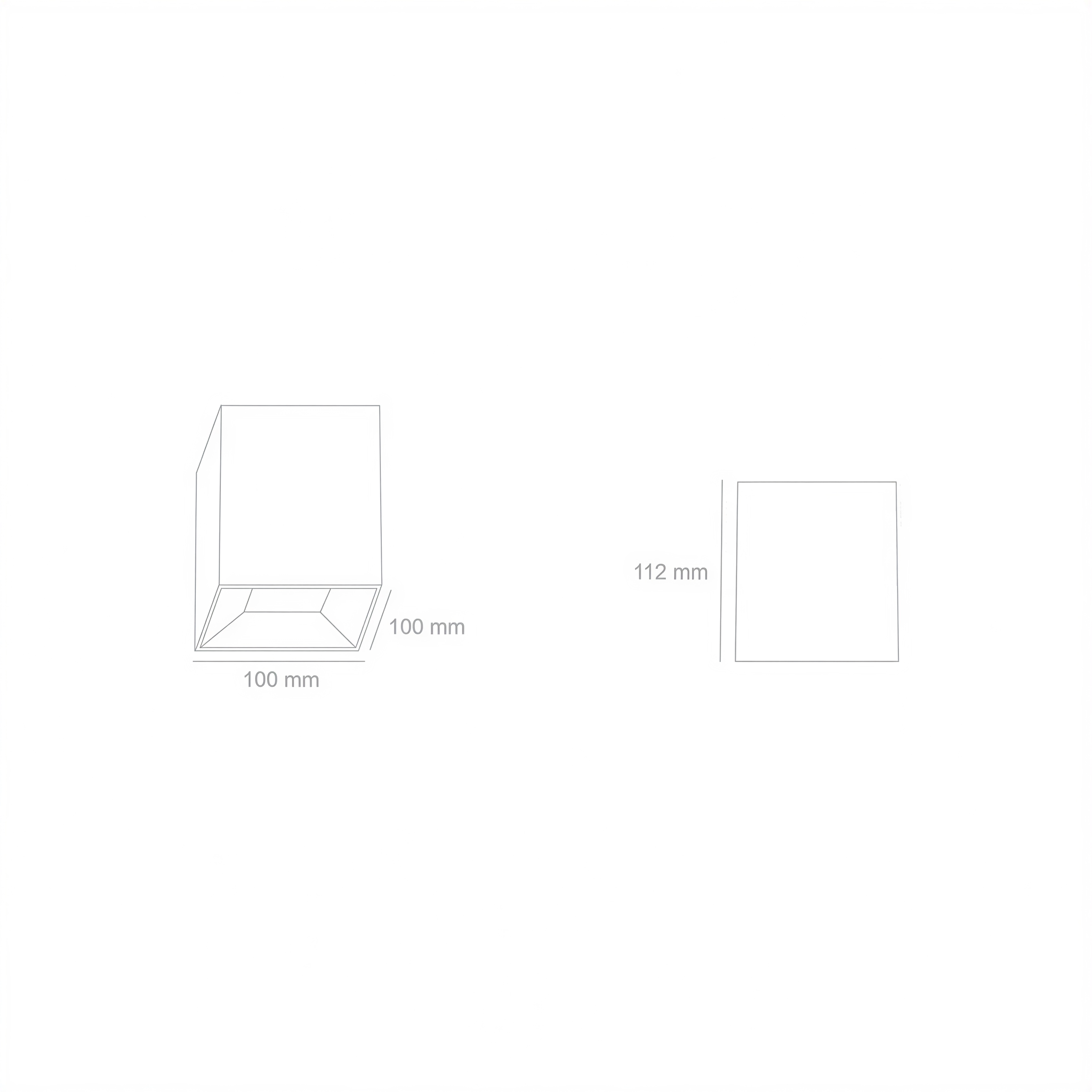 Квадратна луна за открит монтаж Cube | 15W | 3000K