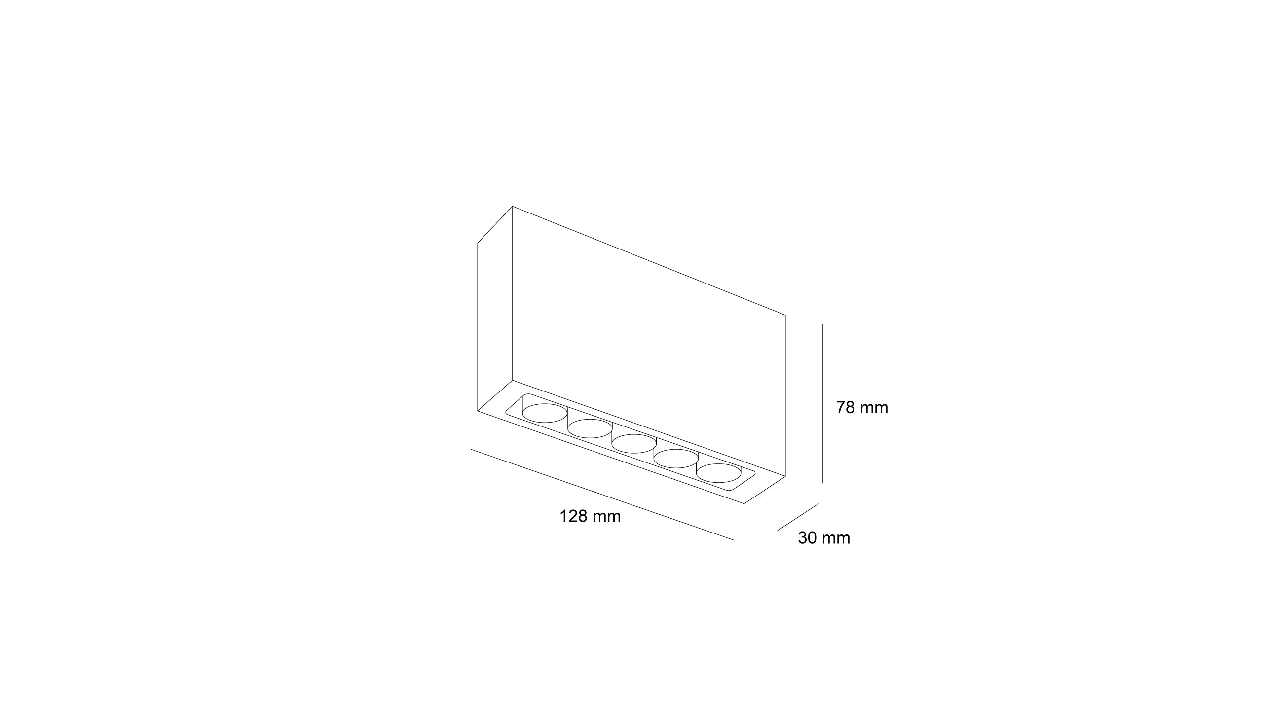 LED луна за открит монтаж Clamp | Правоъгълна | 10W | 3000K