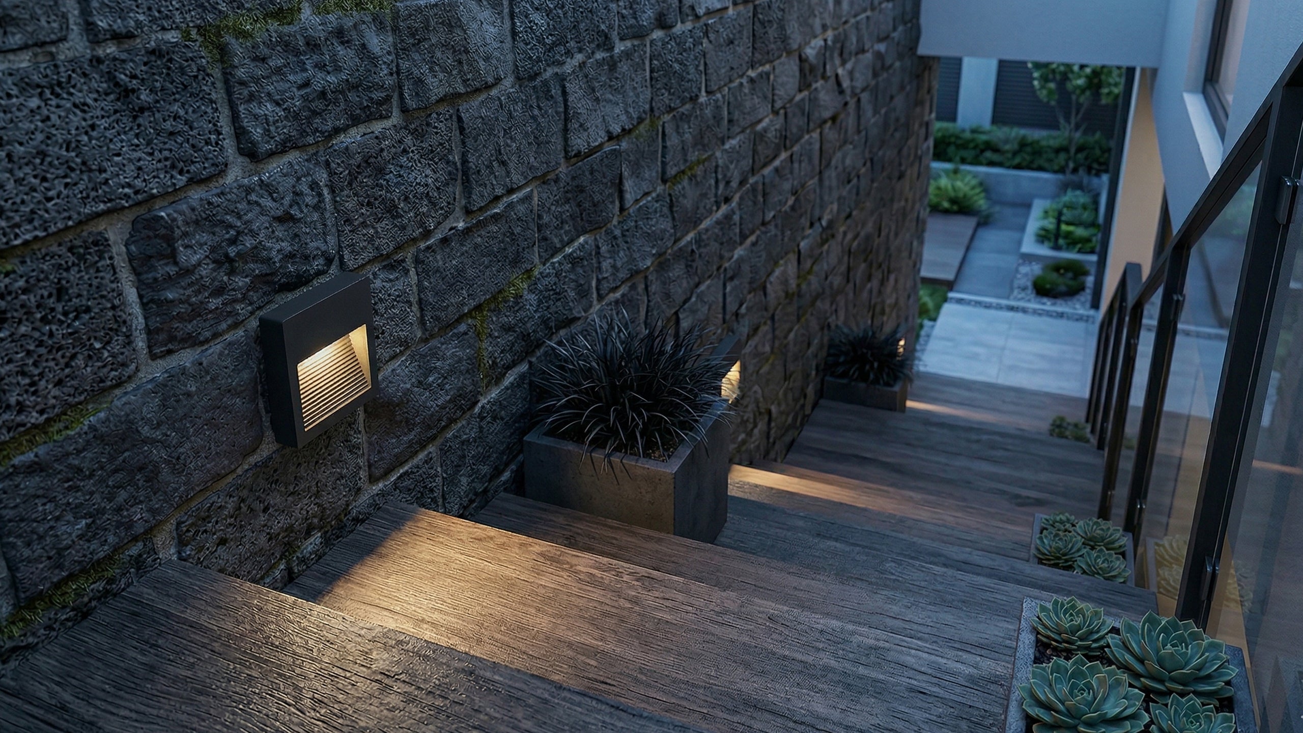 LED луна за стъпала/стълбище с външен монтаж Lumos | IP65 | 3W | 3000K