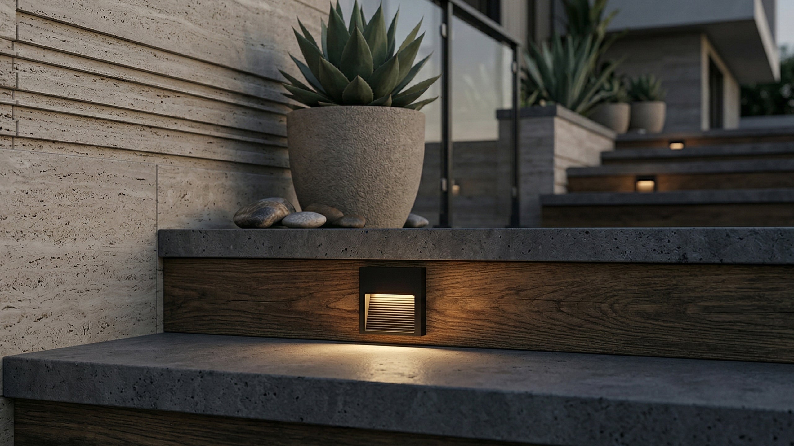 LED луна за стъпала/стълбище с външен монтаж Lumos | IP65 | 3W | 3000K