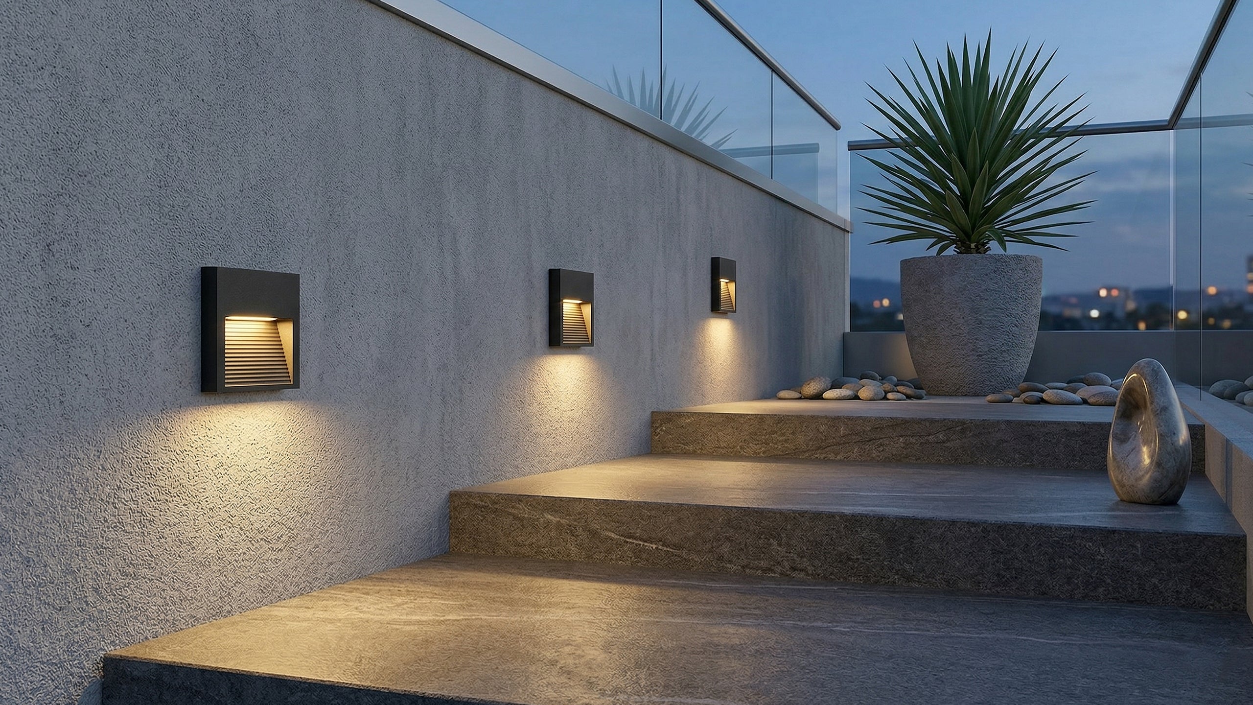 LED луна за стъпала/стълбище с външен монтаж Lumos | IP65 | 3W | 3000K