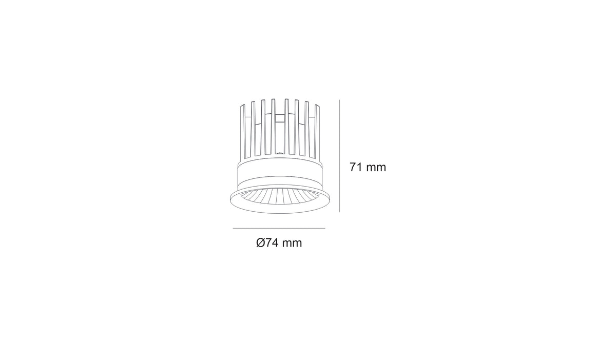 LED луна за вграждане Mizar ST | Черен рефлектор | 12W | 3000K