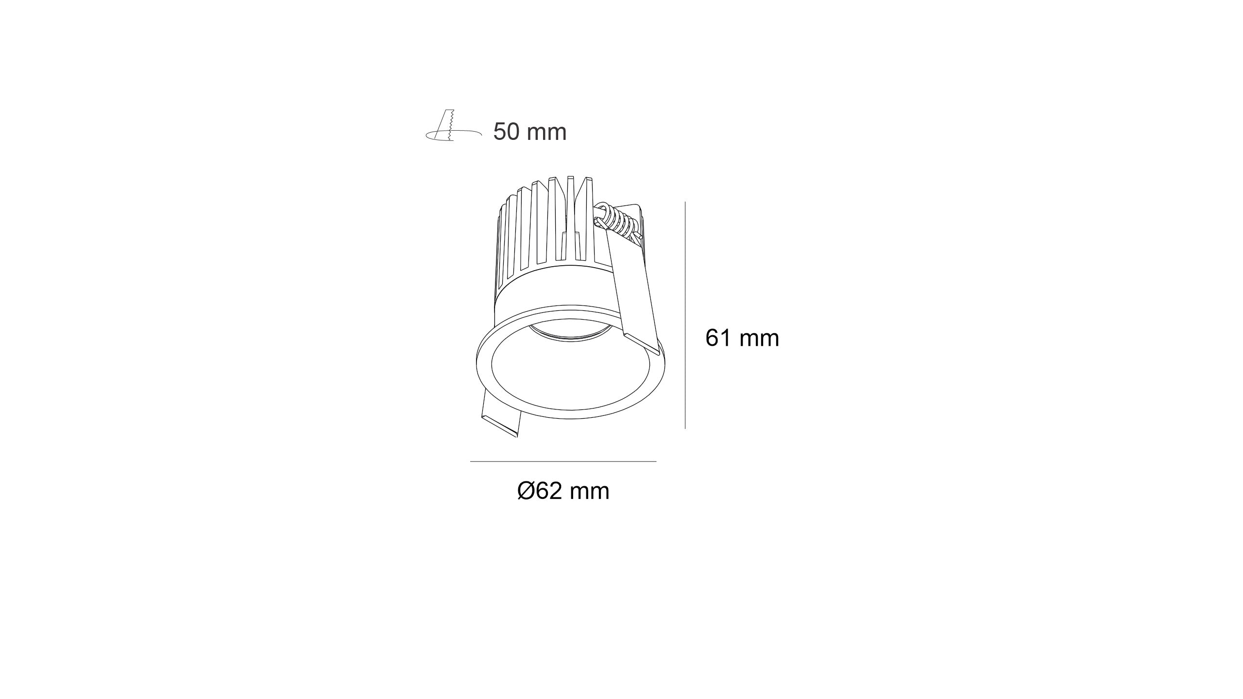 LED луна за вграждане Orion | 7W | 3000K