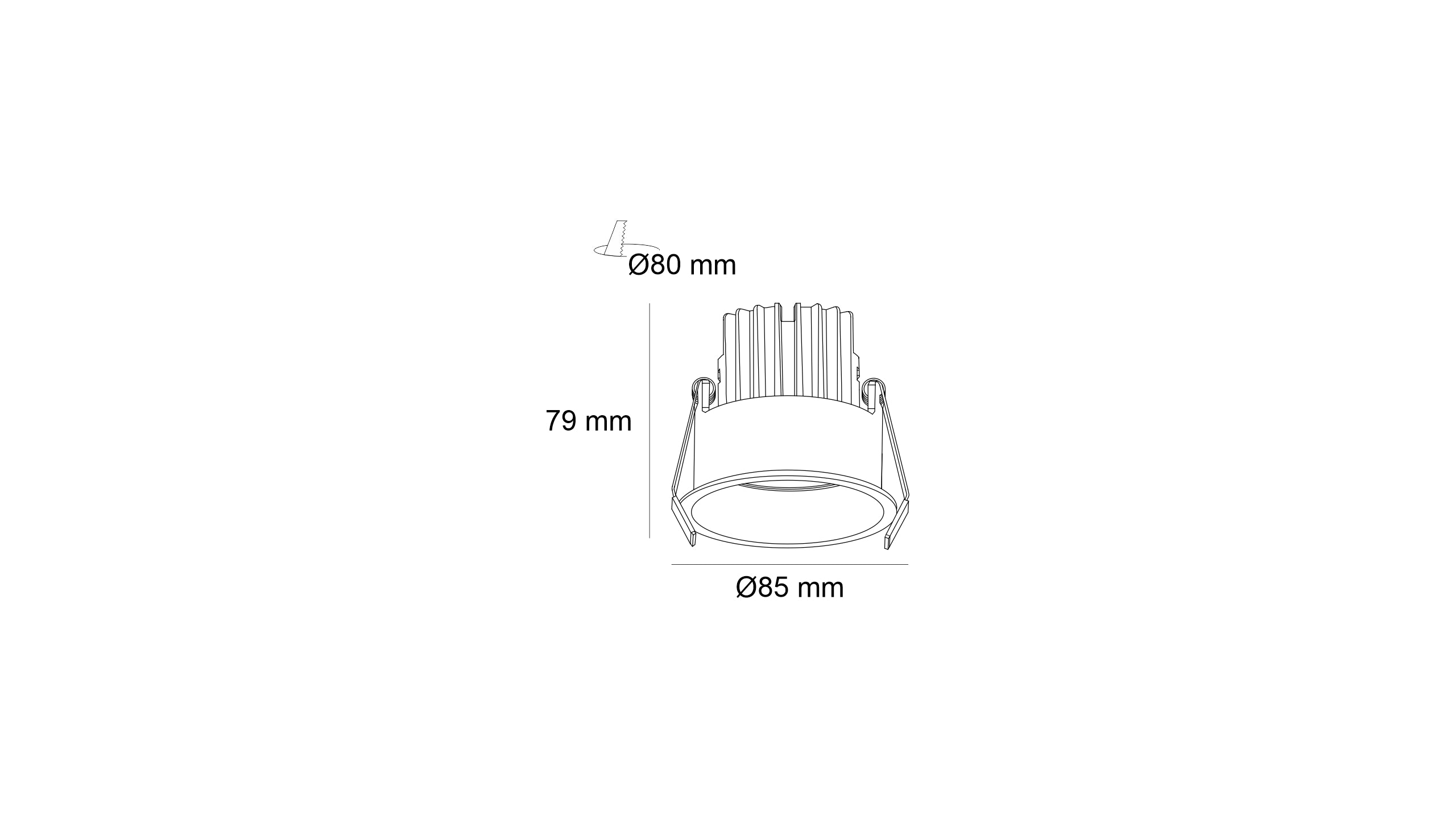 LED луна за вграждане Orion D | Насочваща се | 10W | CCT