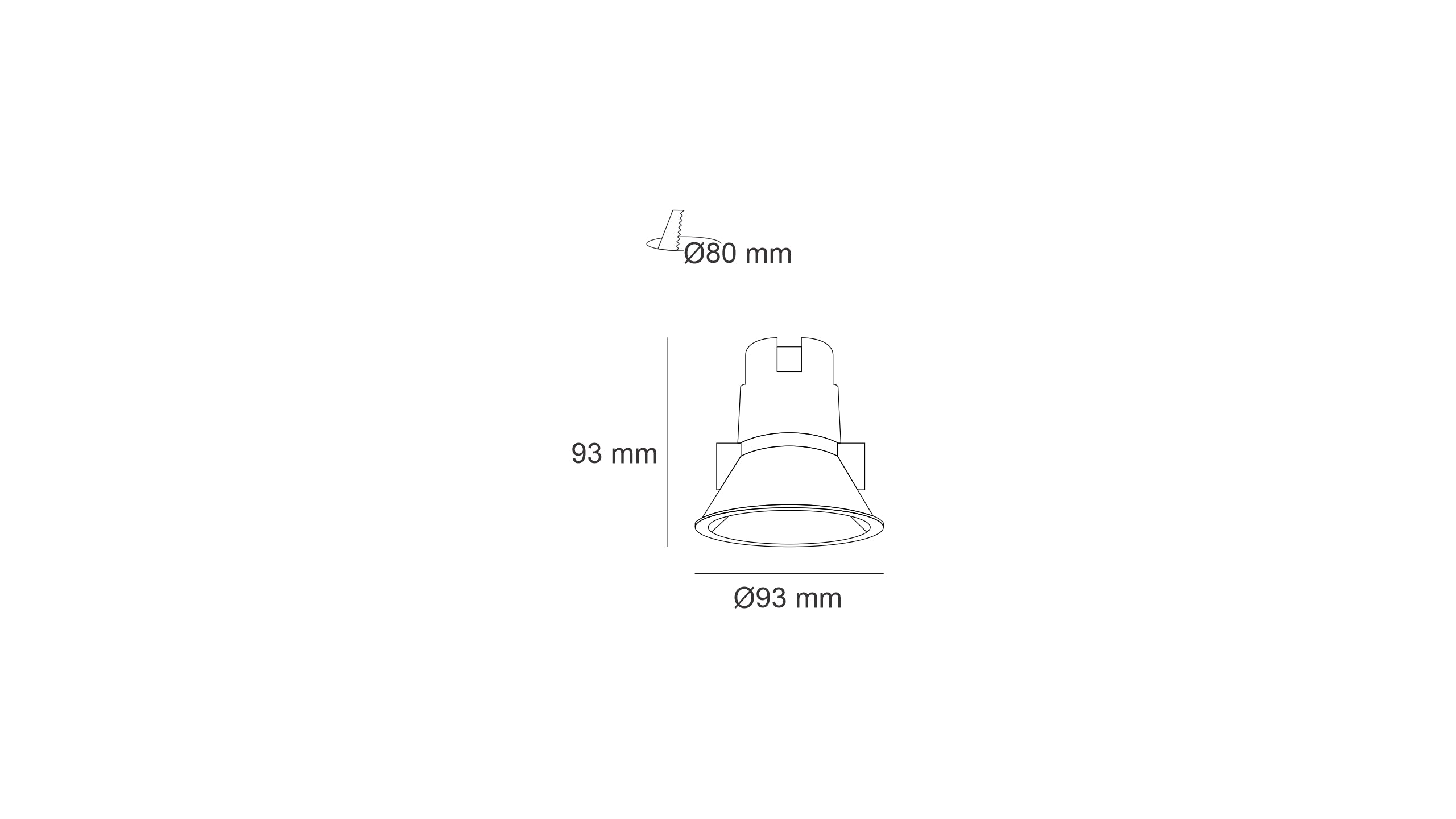 LED луна за вграждане Rotara | Дълбок отражател | 3000K | 10W